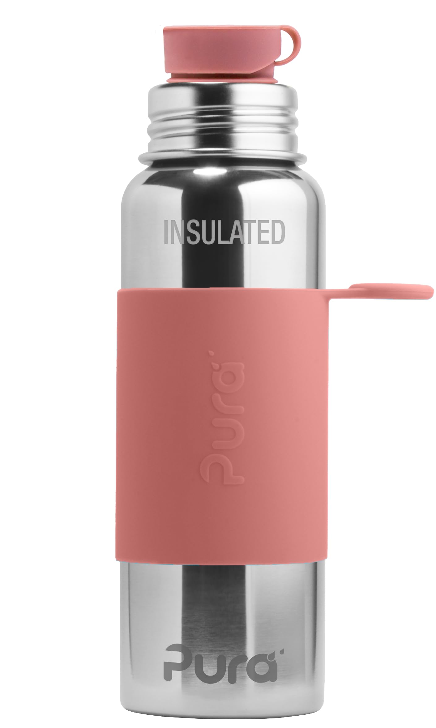 Botella De Agua Pura Insulated De Acero Inoxidable De 650 Ml, Color Rosa - Venta Internacional.
