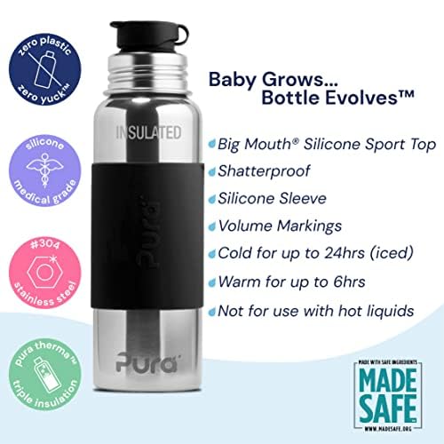Foto 4 pulgar | Botella De Agua Pura Big Mouth De Acero Inoxidable 800 Ml Moss - Venta Internacional.