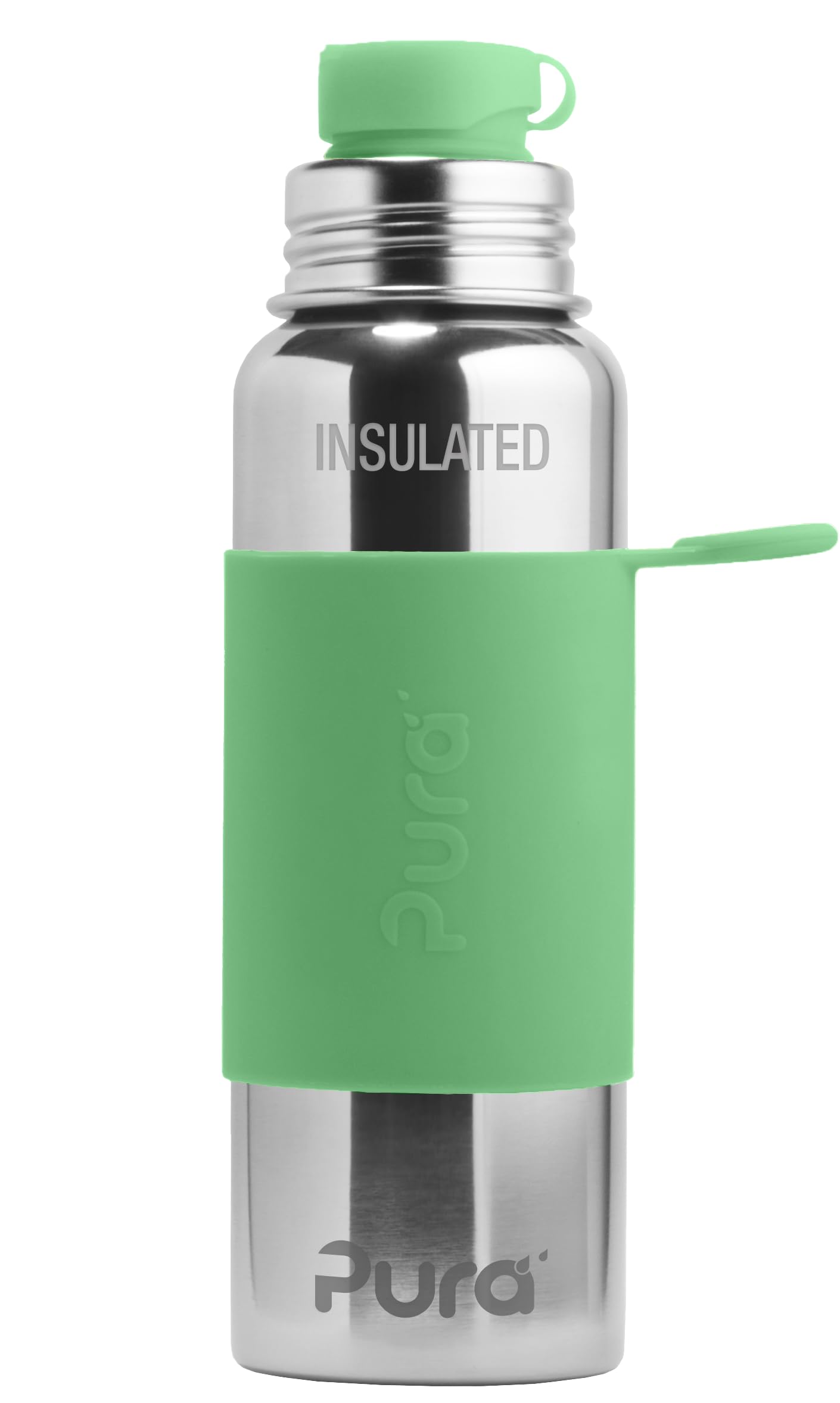 Botella De Agua Pura Insulated De Acero Inoxidable, 650 Ml, Musgo - Venta Internacional.
