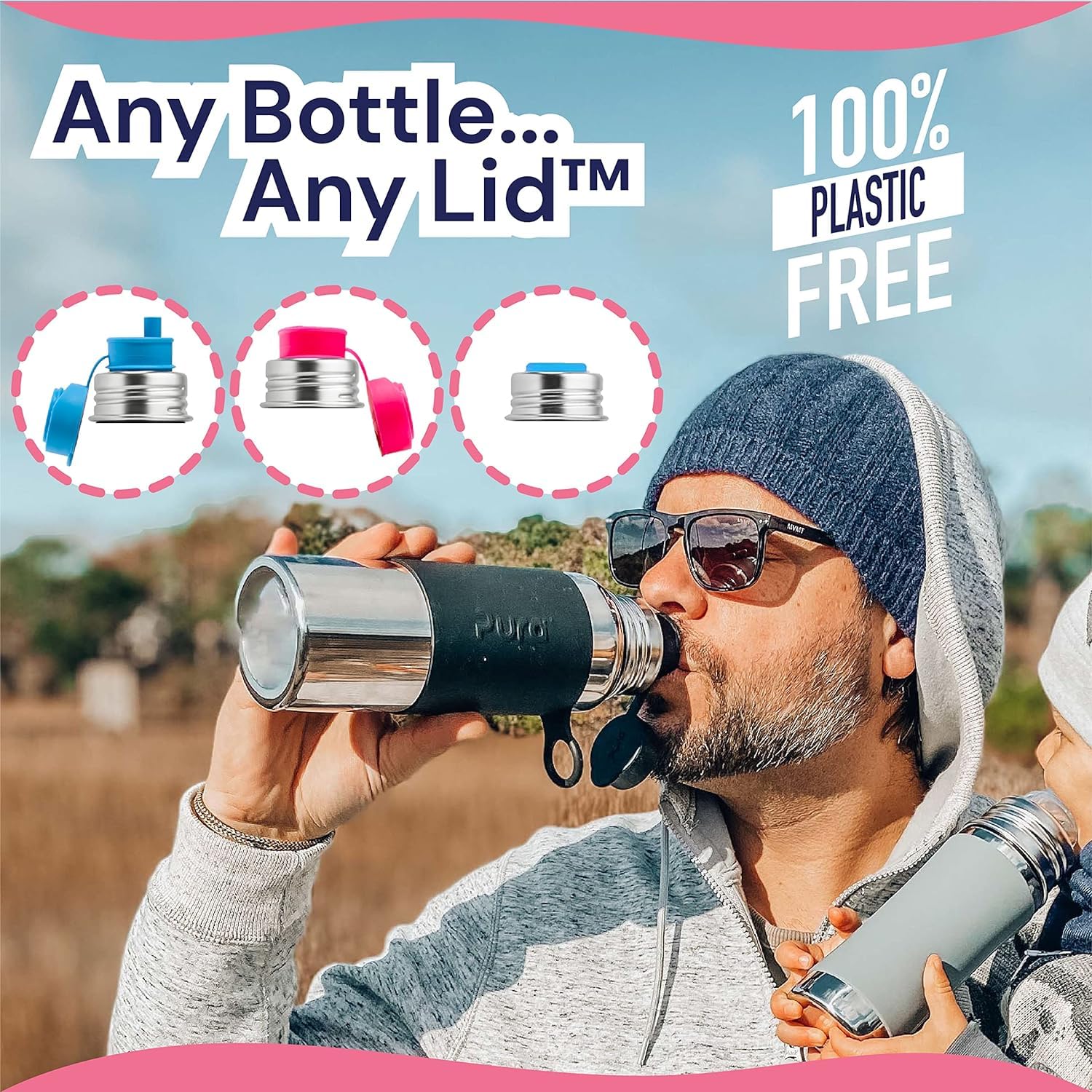 Foto 6 pulgar | Botella De Agua Pura Insulated De Acero Inoxidable, 650 Ml, Musgo - Venta Internacional.