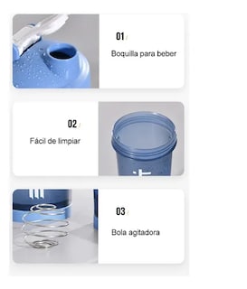 Foto 4 | Shaker Para Proteina Xtellar Botella Para Gym Productos Deportivos
