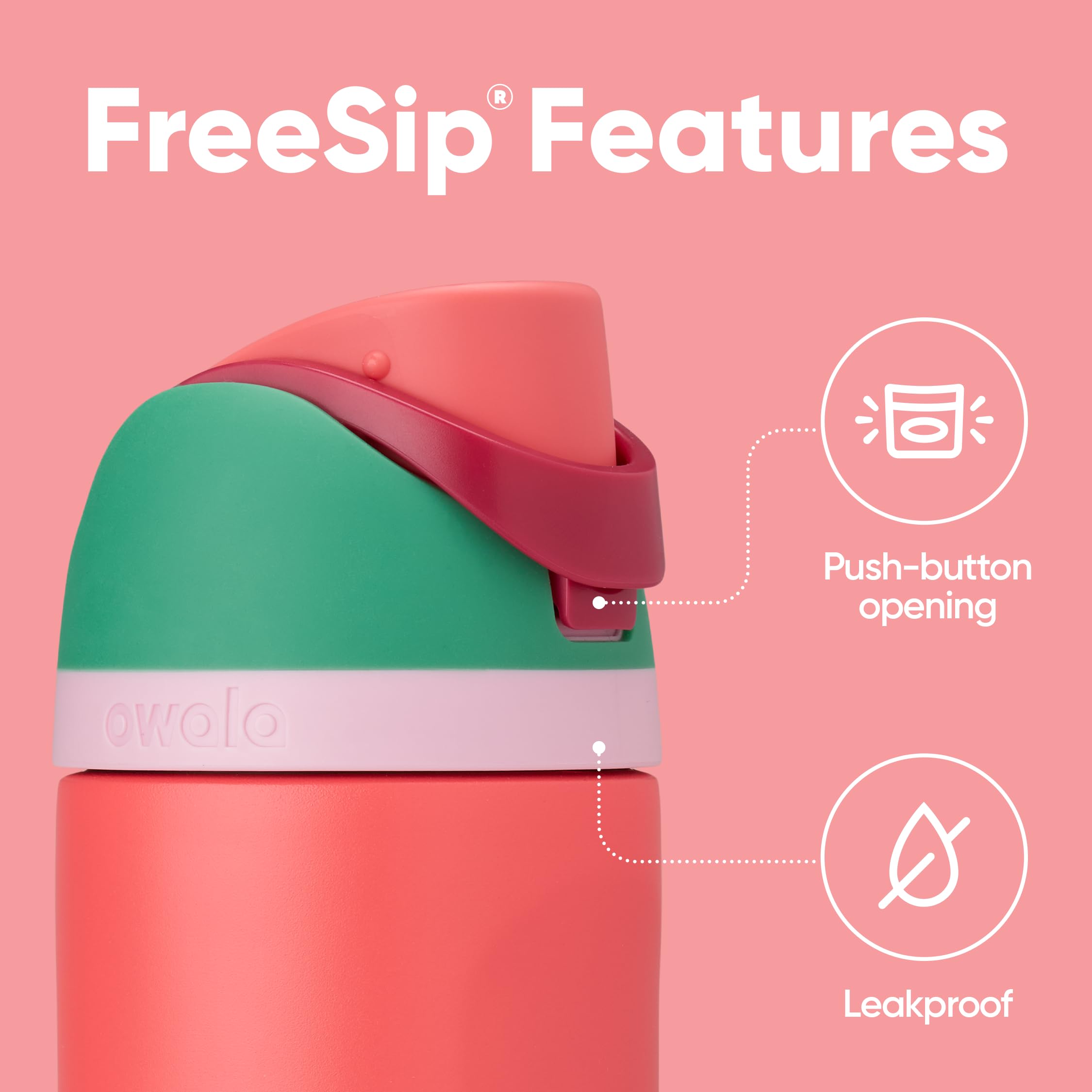 Foto 2 | Botella De Agua Owala Freesip De Acero Inoxidable Con Aislamiento De 700 Ml - Venta Internacional.