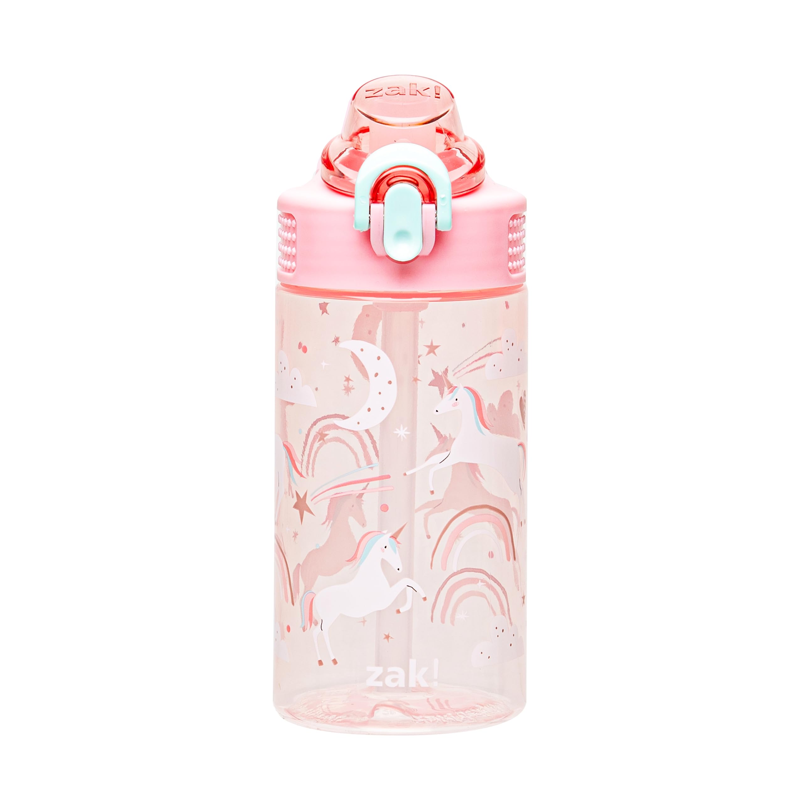 Botella De Agua Zak Designs Sage De 480 Ml Con Pajita  Mango De Unicornio - Venta Internacional.