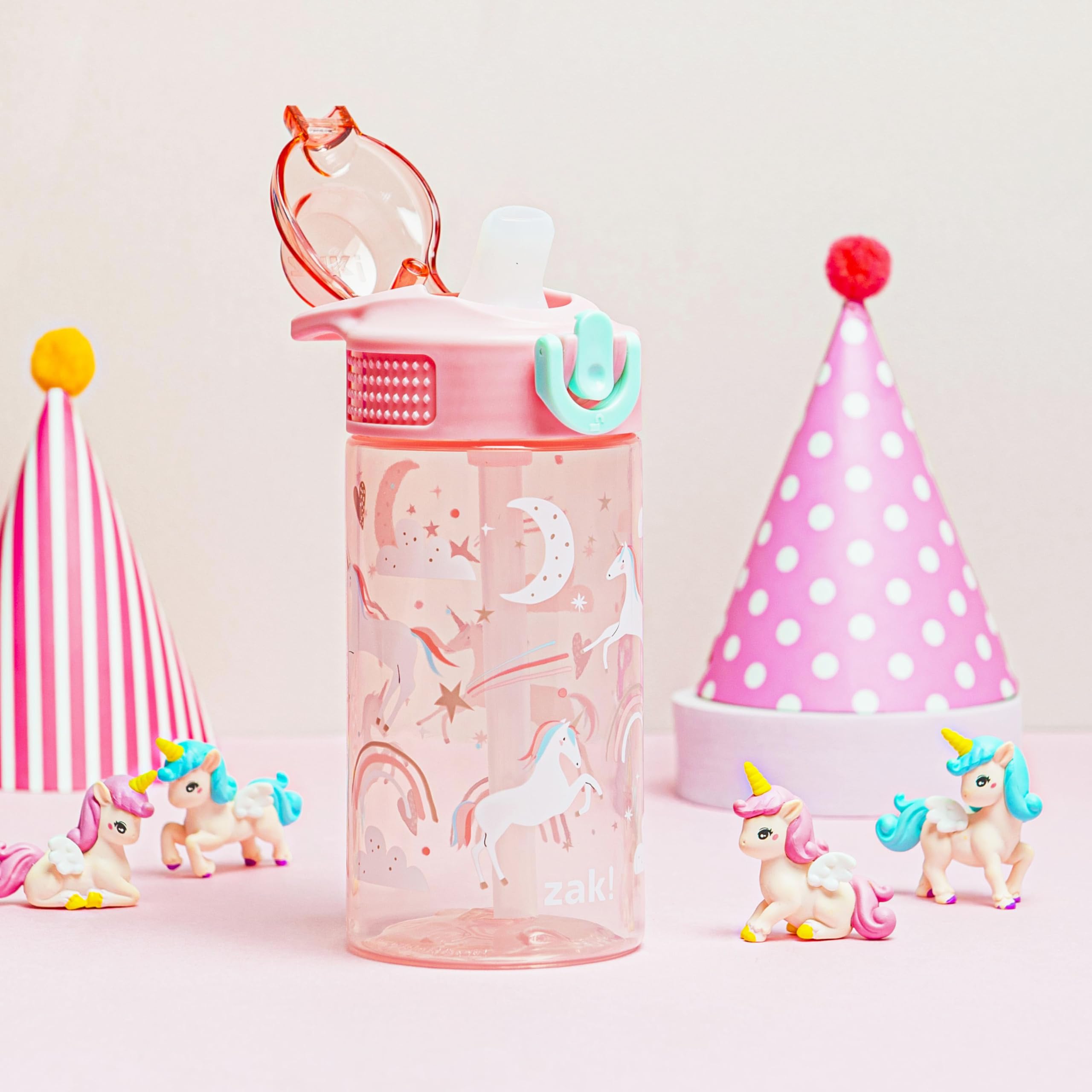 Foto 2 | Botella De Agua Zak Designs Sage De 480 Ml Con Pajita  Mango De Unicornio - Venta Internacional.