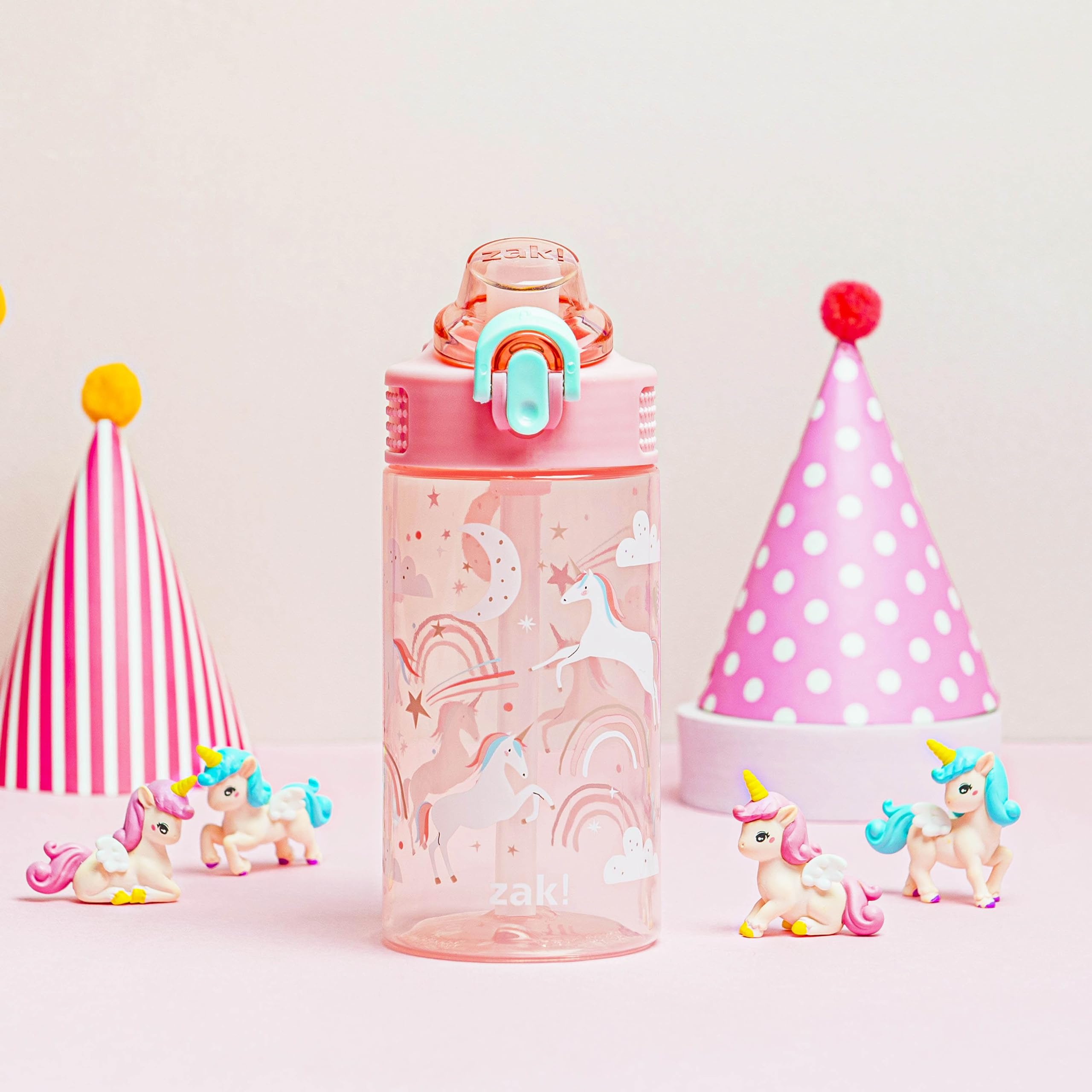 Foto 3 | Botella De Agua Zak Designs Sage De 480 Ml Con Pajita  Mango De Unicornio - Venta Internacional.