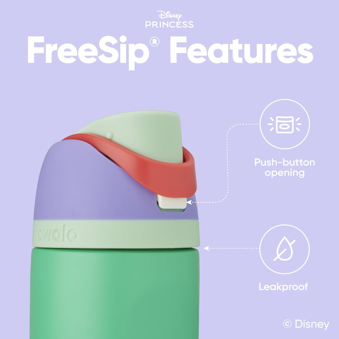 Foto 5 pulgar | Botella De Agua Owala Disney Princess Freesip 700 Ml De Acero Inoxidable - Venta Internacional.