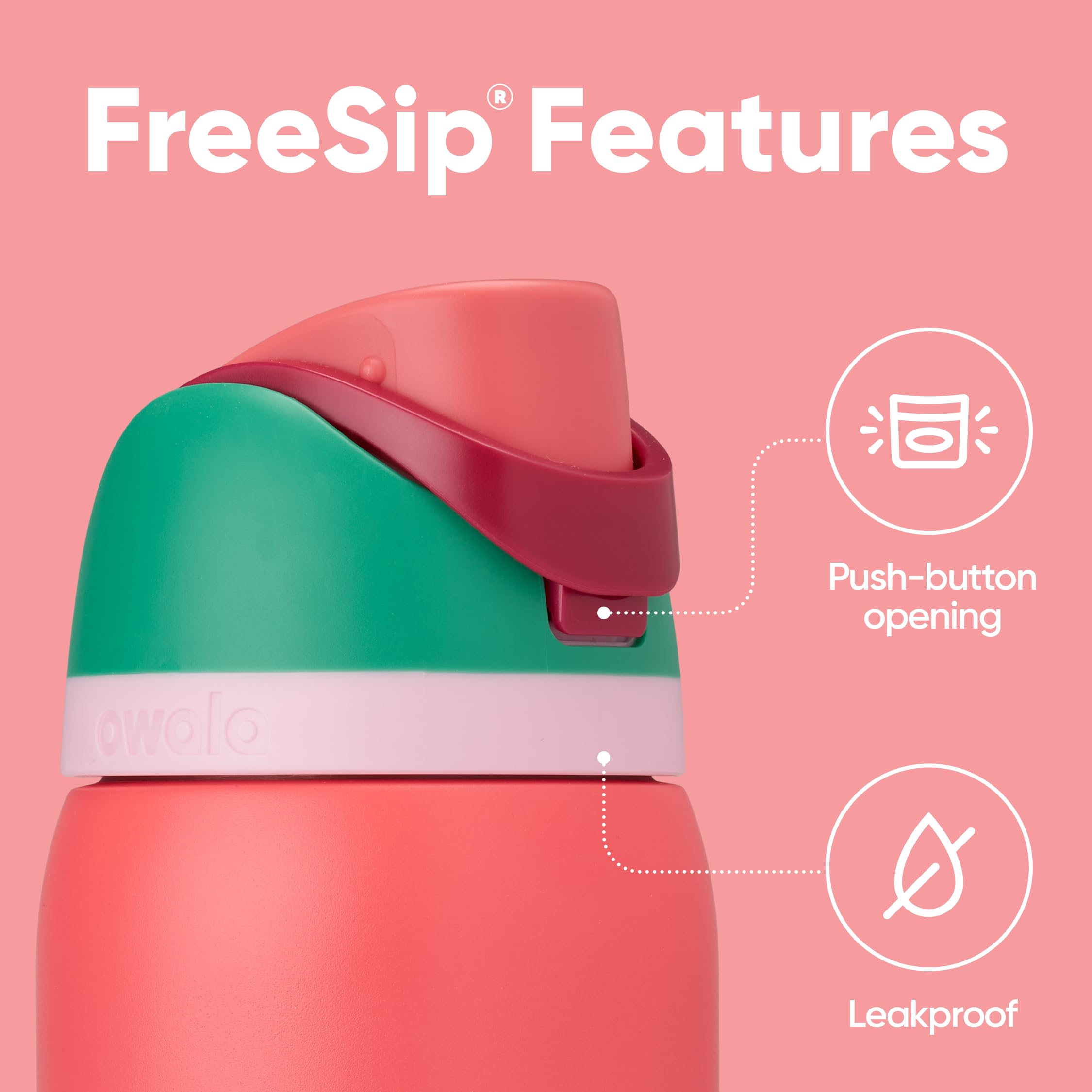 Foto 4 | Botella De Agua Owala Freesip De Acero Inoxidable Con Aislamiento  950 Ml - Venta Internacional.