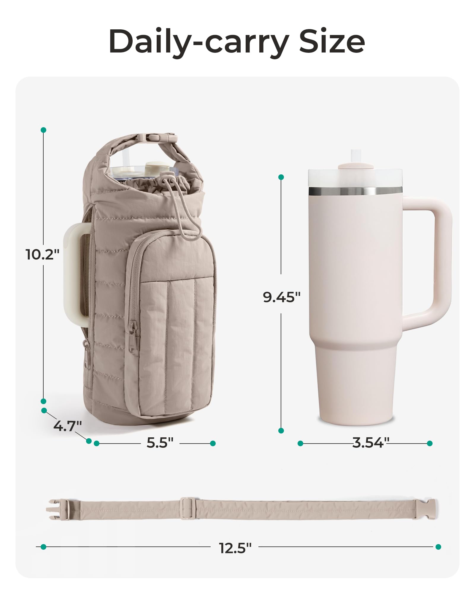 Foto 6 pulgar | Bolsa Portabotellas Bagsmart 1 2/0 9 L Con Correa Negra Para Mujer - Venta Internacional.