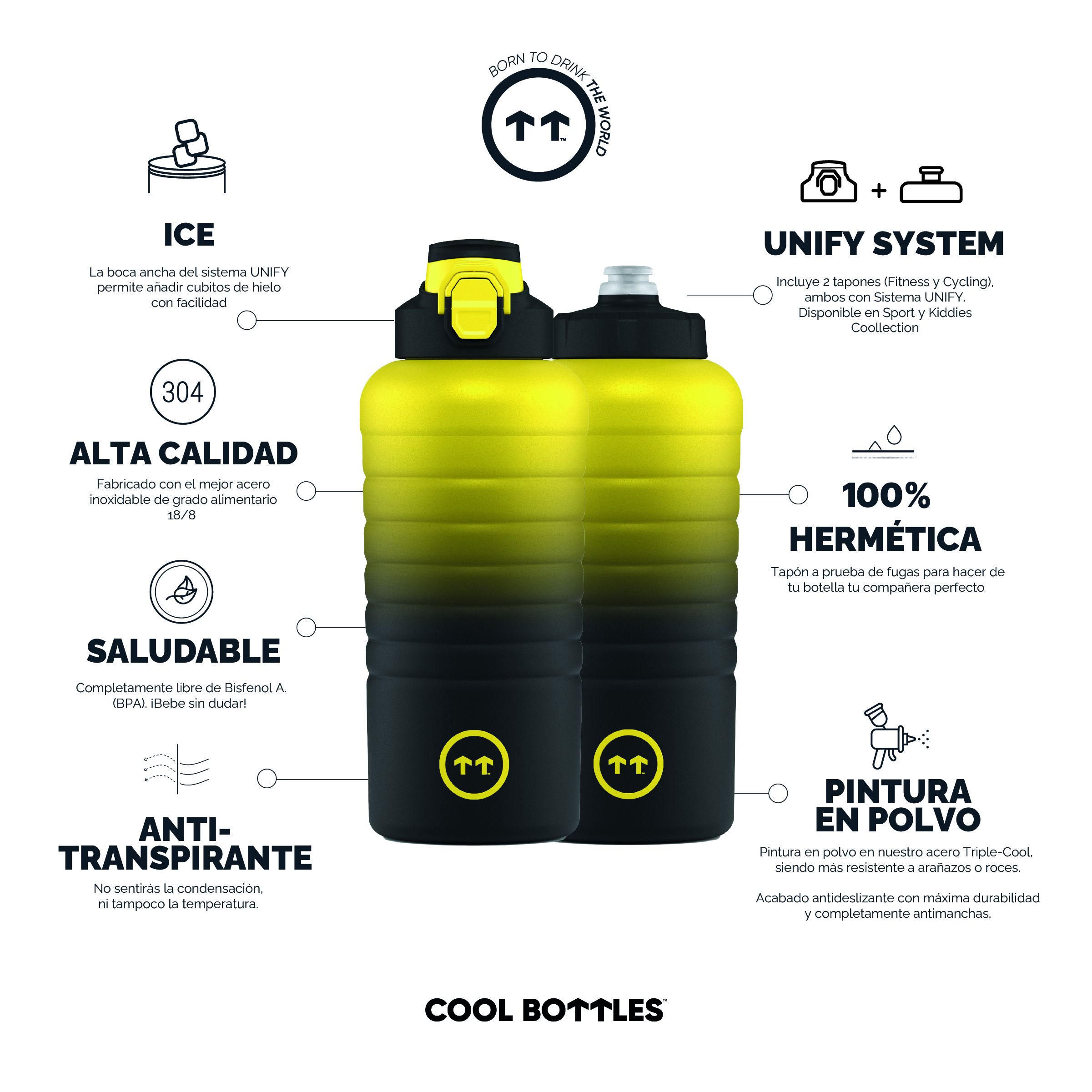 Foto 3 pulgar | Botella Deportiva Cool Bottles para Agua