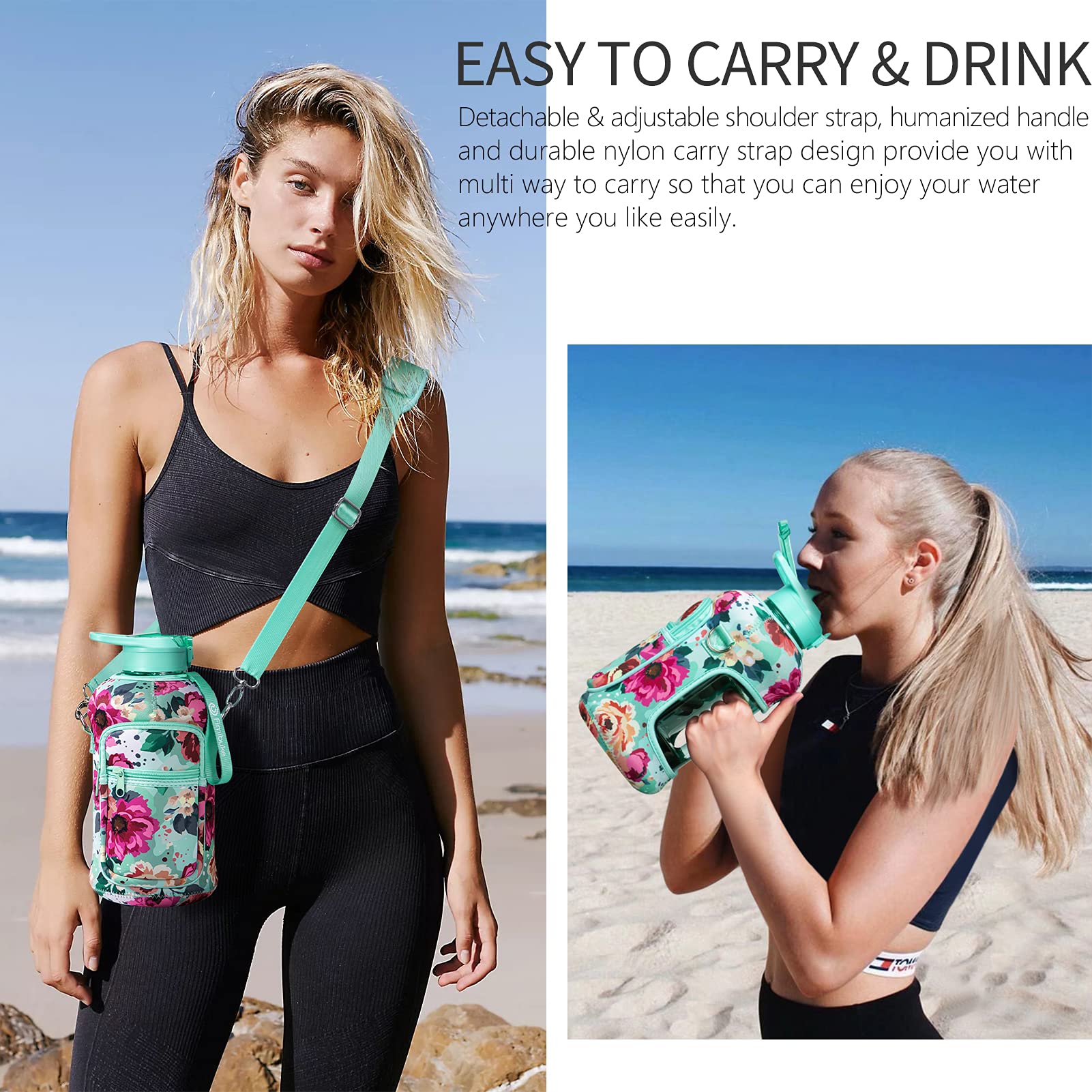 Foto 7 pulgar | Botella De Agua Fimibuke De Medio Galón Con Funda De 1 9 L Con Asa - Venta Internacional.