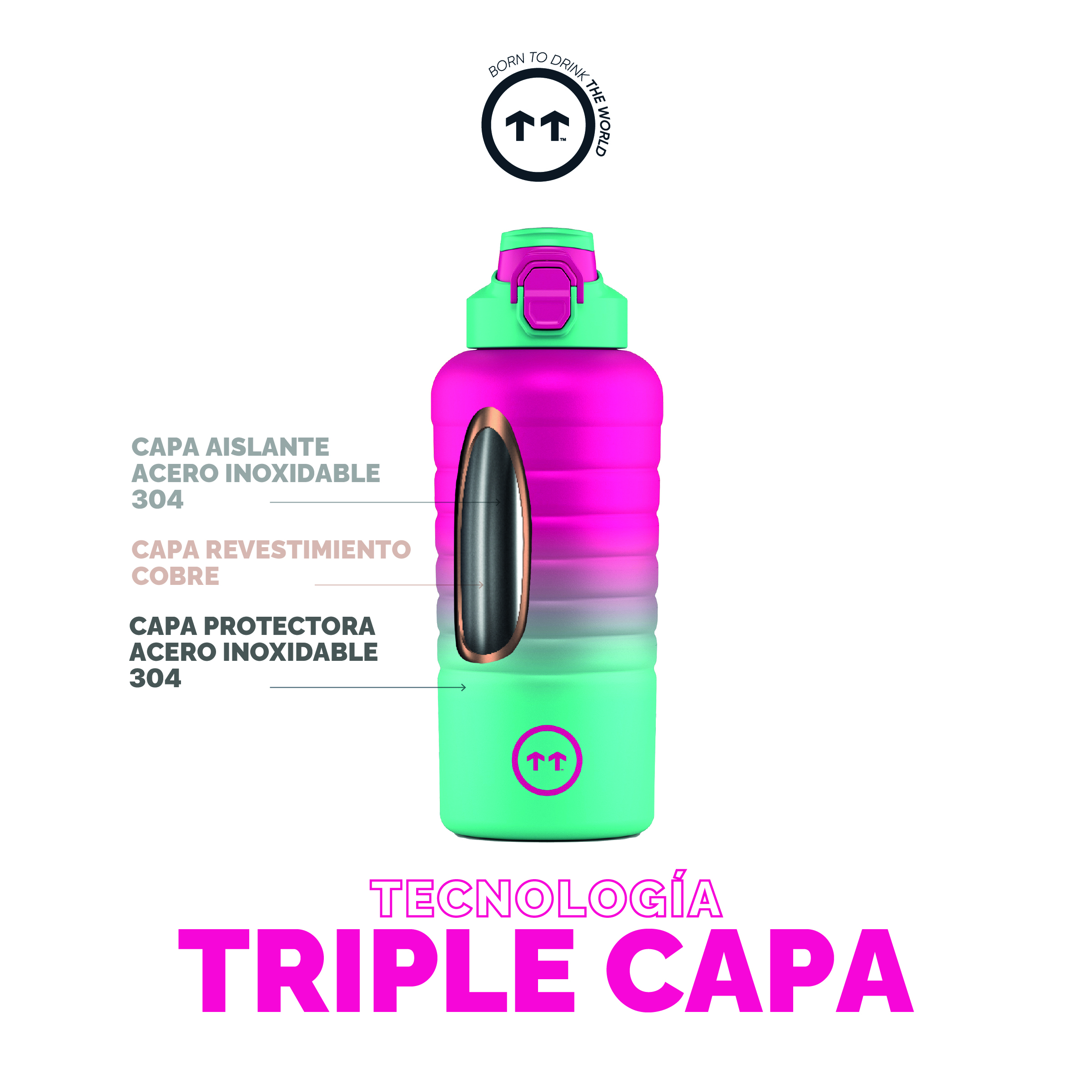 Foto 6 pulgar | Botella Deportiva Cool Bottles para Agua