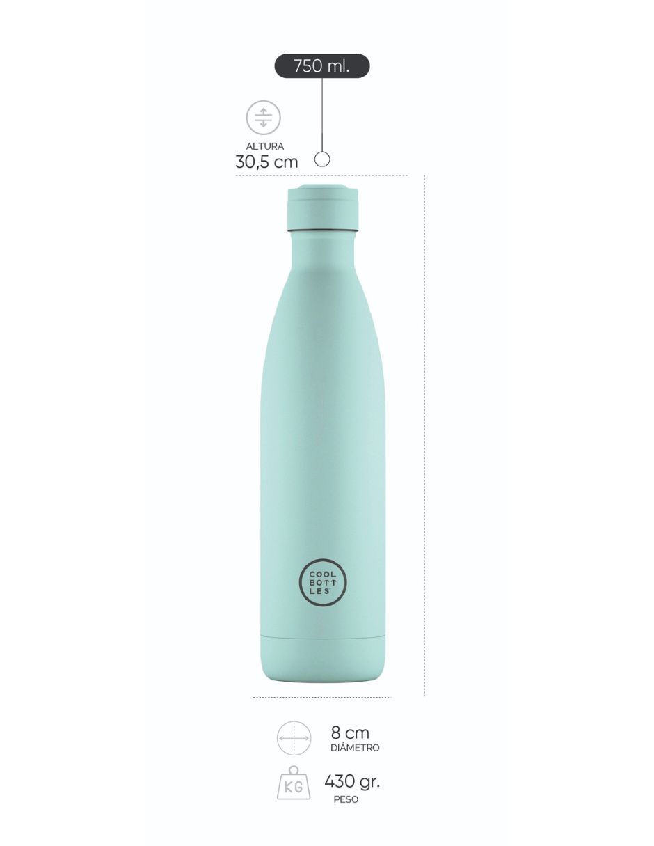 Foto 7 pulgar | Botella Para Agua Cool Bottles Coolors 750 Ml