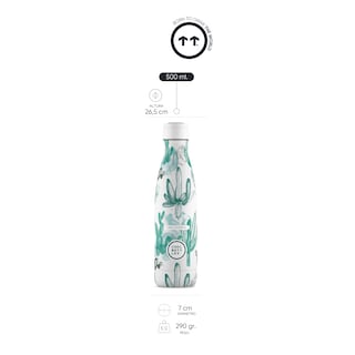 Foto 6 | Botella Para Agua Cool Bottles Xclusive! Watercolor Cactus 500 Ml