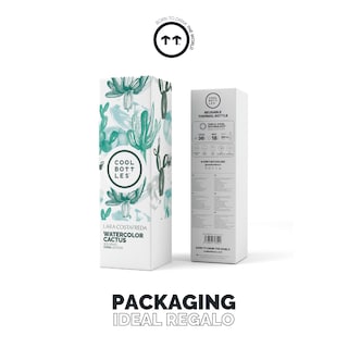 Foto 7 | Botella Para Agua Cool Bottles Xclusive! Watercolor Cactus 500 Ml