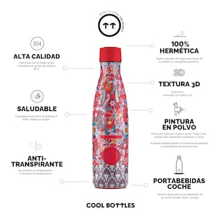 Foto 3 | Botella Para Agua Cool Bottles Xclusive! Dragonfly Paradise 500 Ml