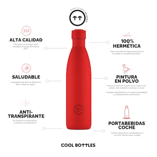 Foto 3 | Botella Para Agua Cool Bottles Coolors 750 Ml