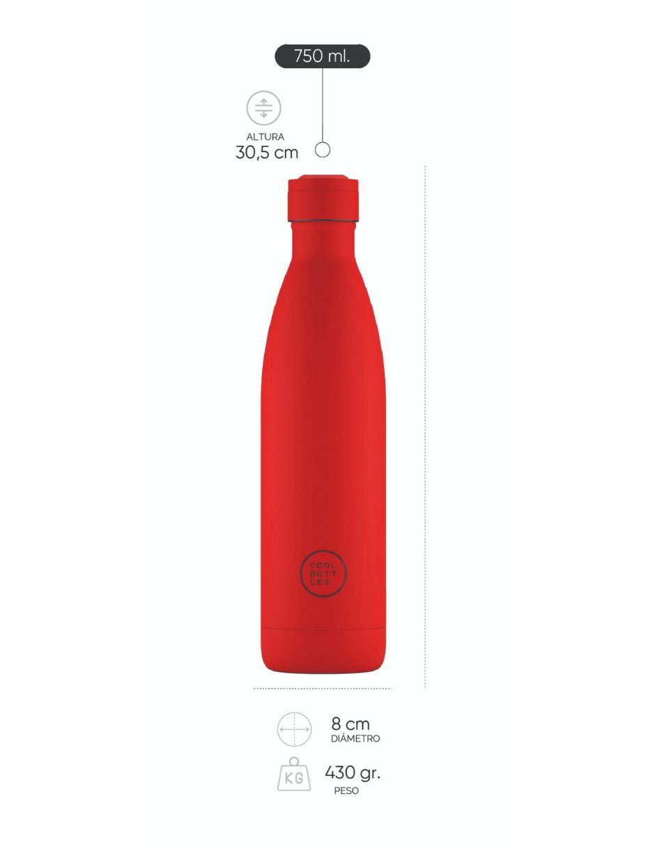 Foto 7 pulgar | Botella Para Agua Cool Bottles Coolors 750 Ml