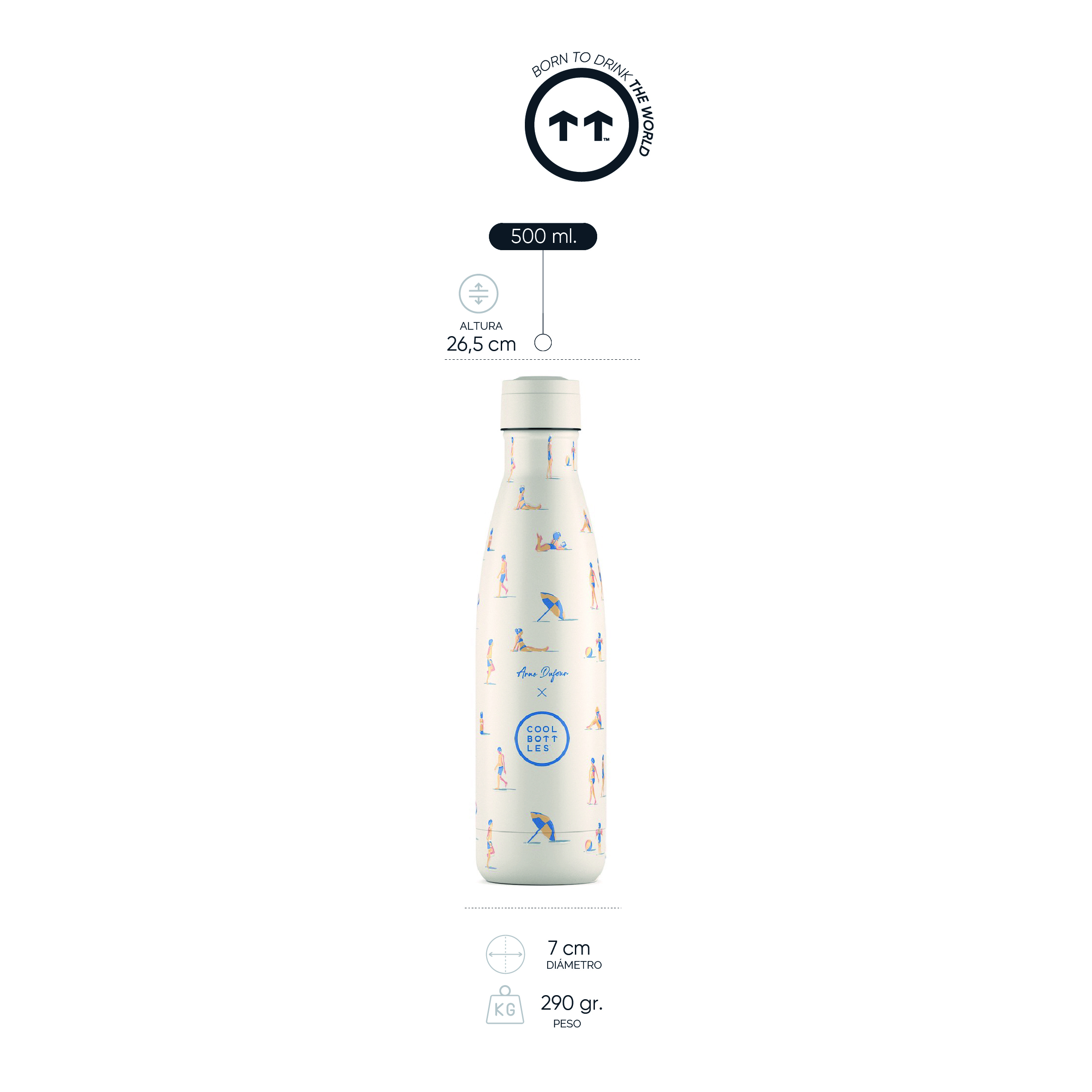 Foto 7 pulgar | Botella Para Agua Cool Bottles Xclusive! Ocean Breeze 500 Ml