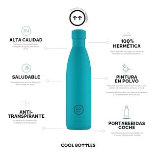 Foto 3 | Botella Para Agua Cool Bottles Coolors 750 Ml