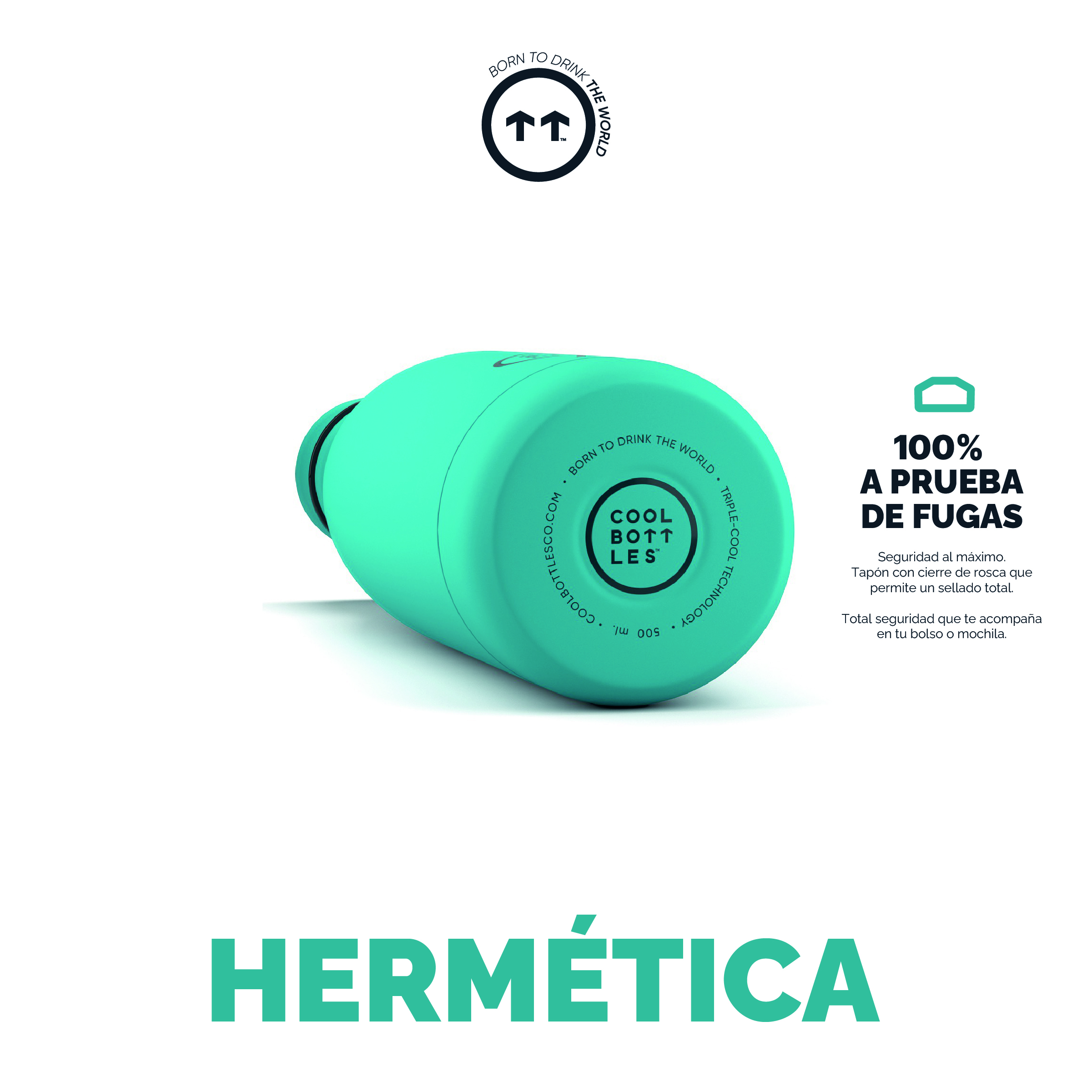 Foto 6 pulgar | Botella Para Agua Cool Bottles Coolors 750 Ml
