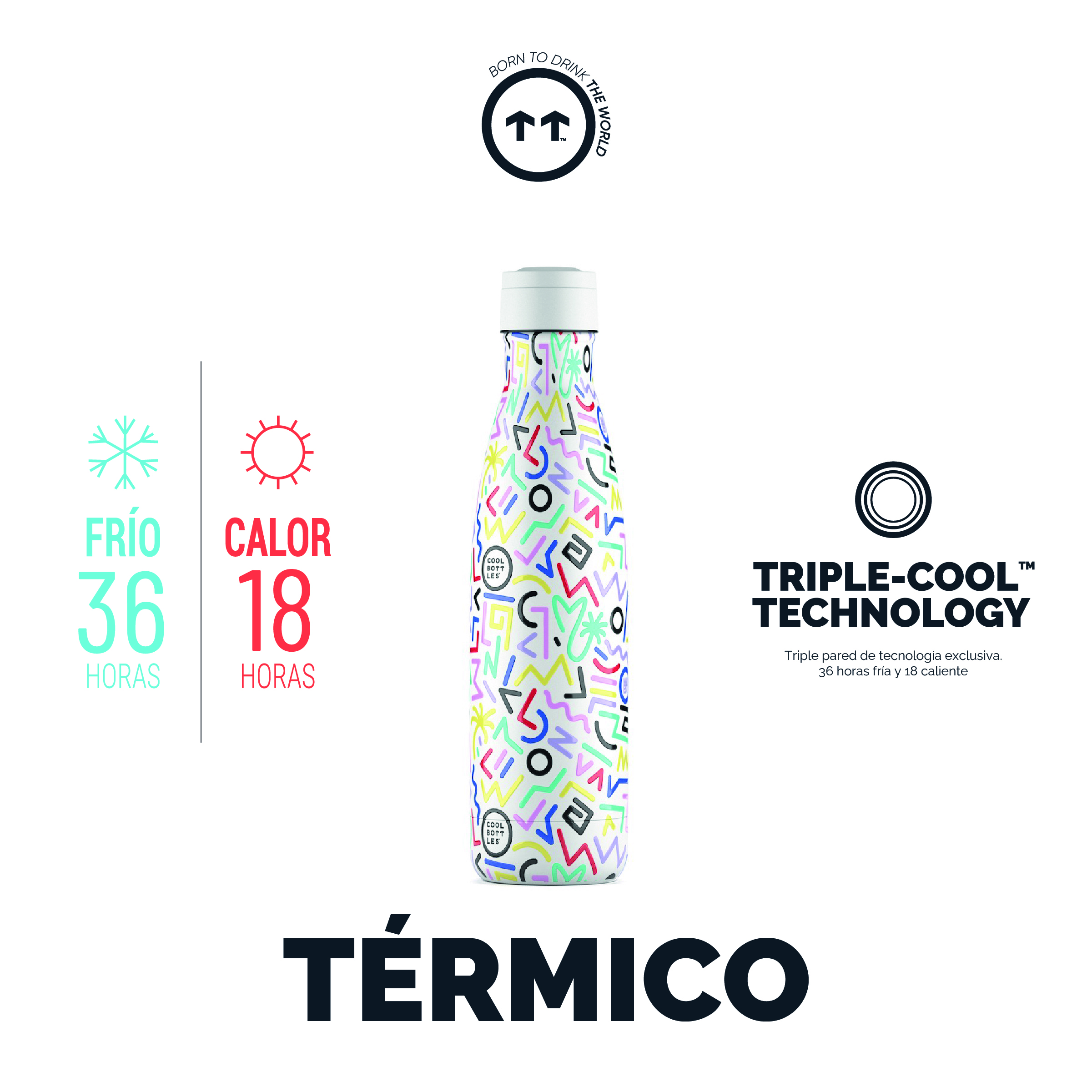 Foto 3 pulgar | Botella Para Agua Cool Bottles Xclusive! Allegra 500 Ml