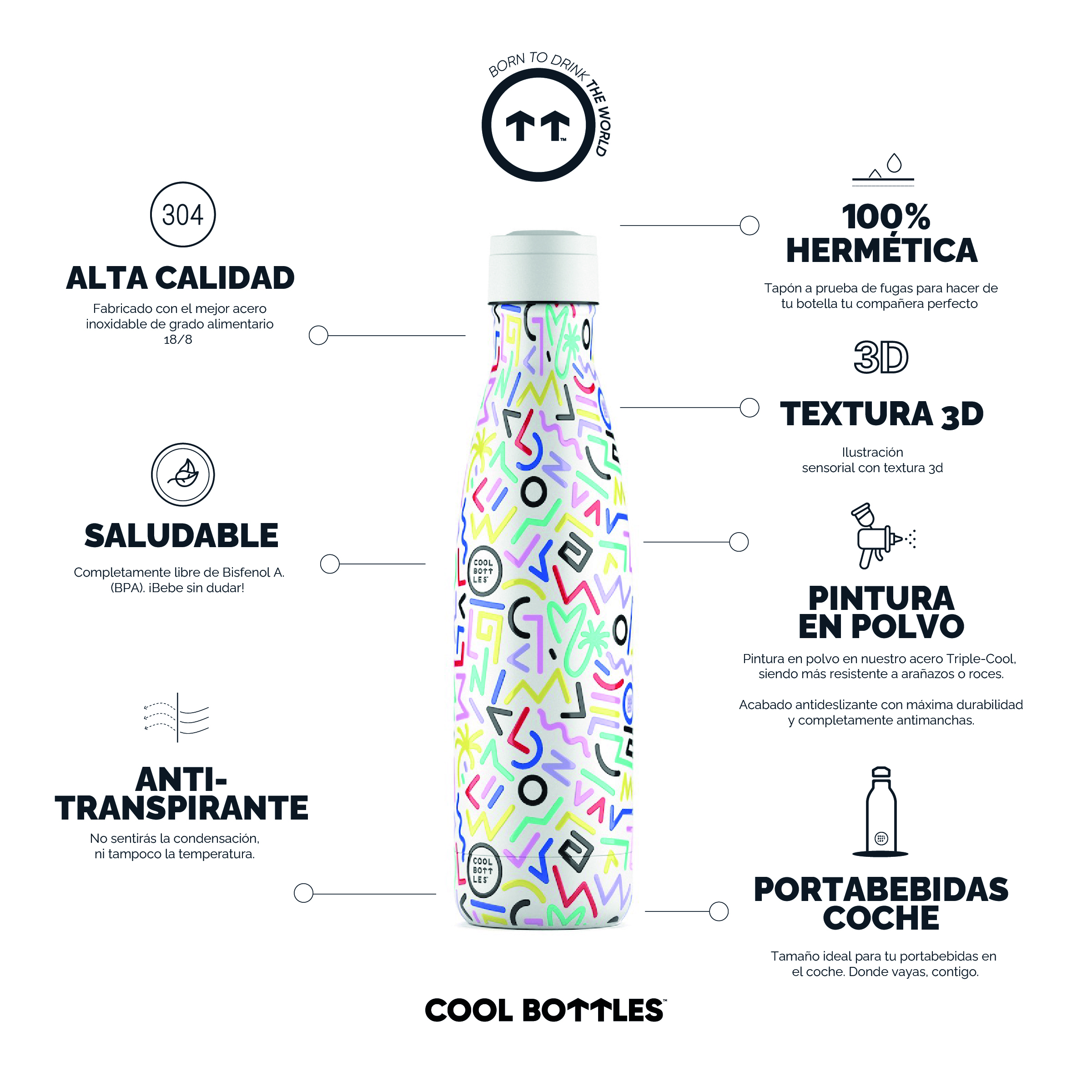 Foto 4 pulgar | Botella Para Agua Cool Bottles Xclusive! Allegra 500 Ml
