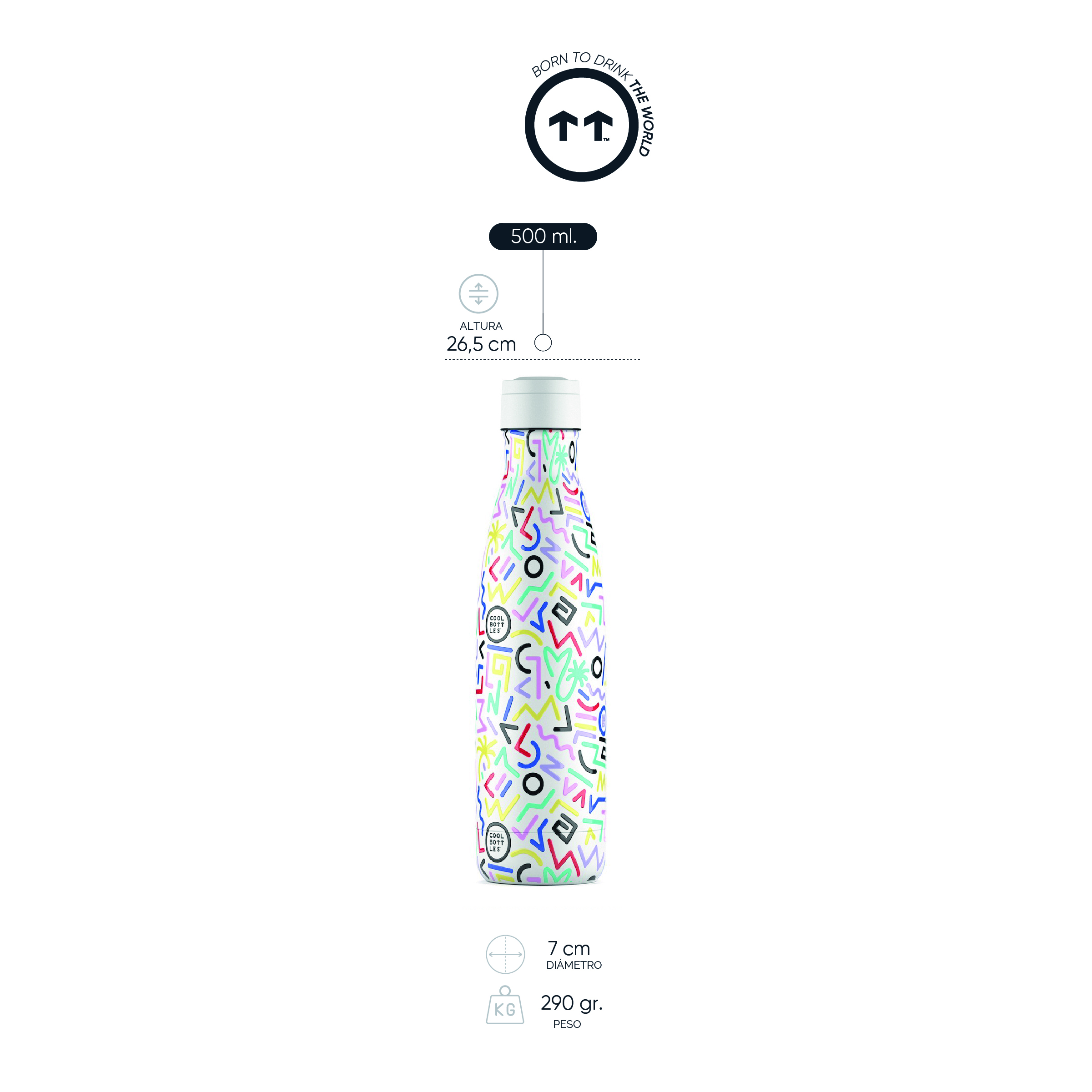 Foto 7 pulgar | Botella Para Agua Cool Bottles Xclusive! Allegra 500 Ml