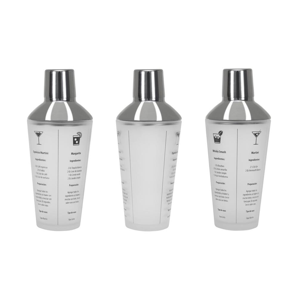 Foto 5 pulgar | Shaker Promo Opción de Cristal con Recetas Impresas 450 ml