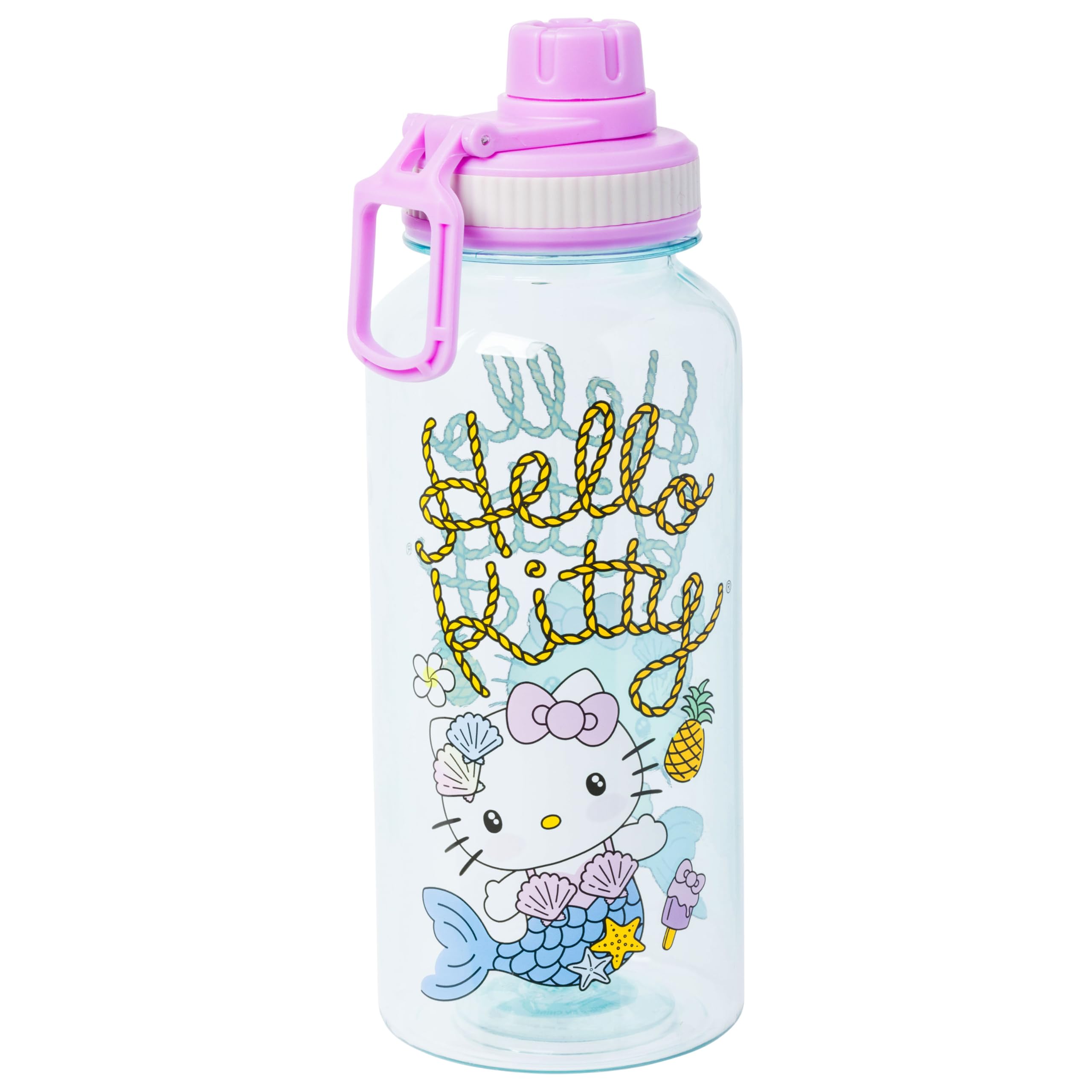 Botella De Agua Silver Buffalo Hello Kitty Mermaid 950 Ml - Venta Internacional.