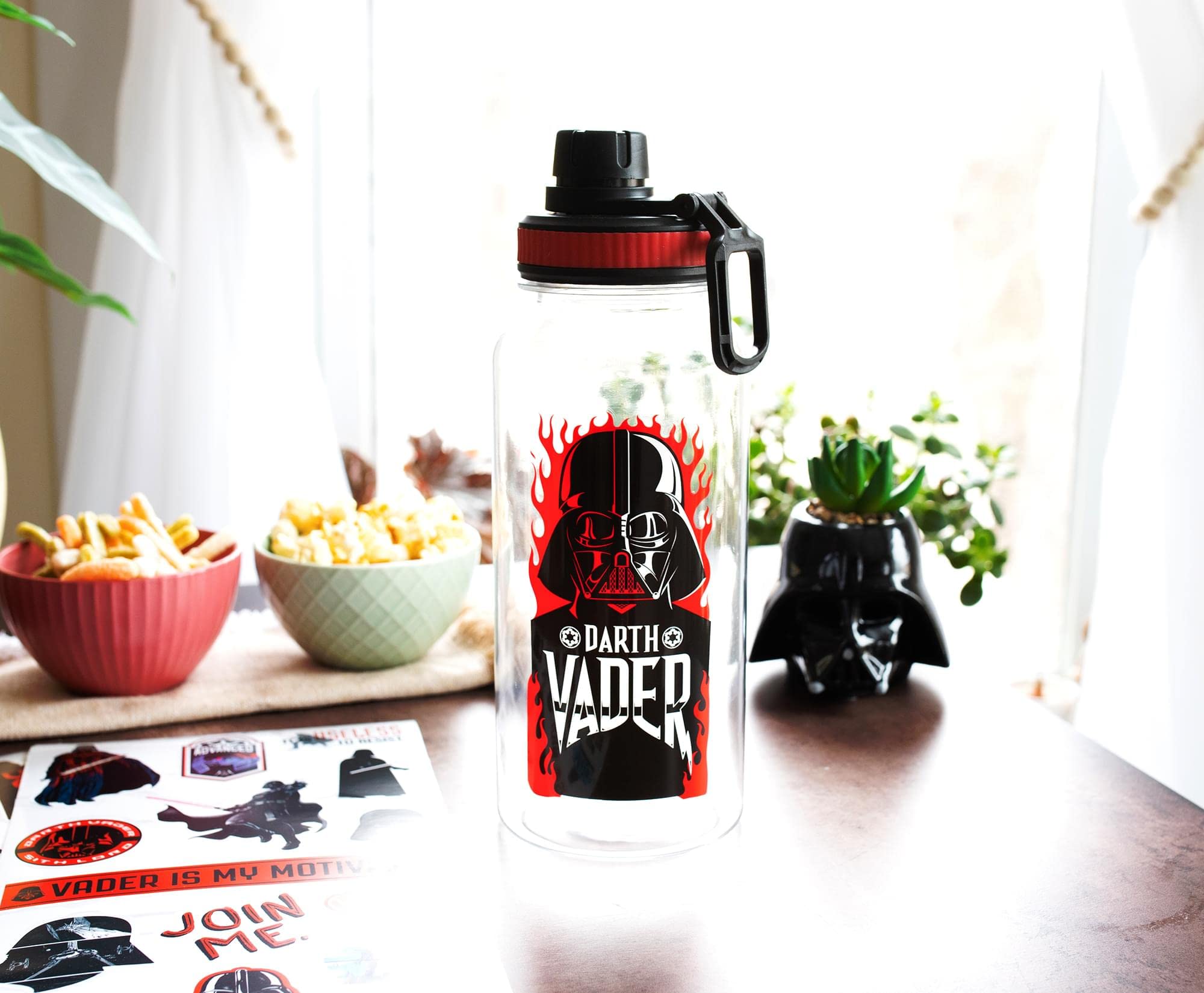 Foto 5 | Jarra Para Botellas De Agua Star Wars Darth Vader De 1 Litro Con Juego De Pegatinas - Venta Internacional.