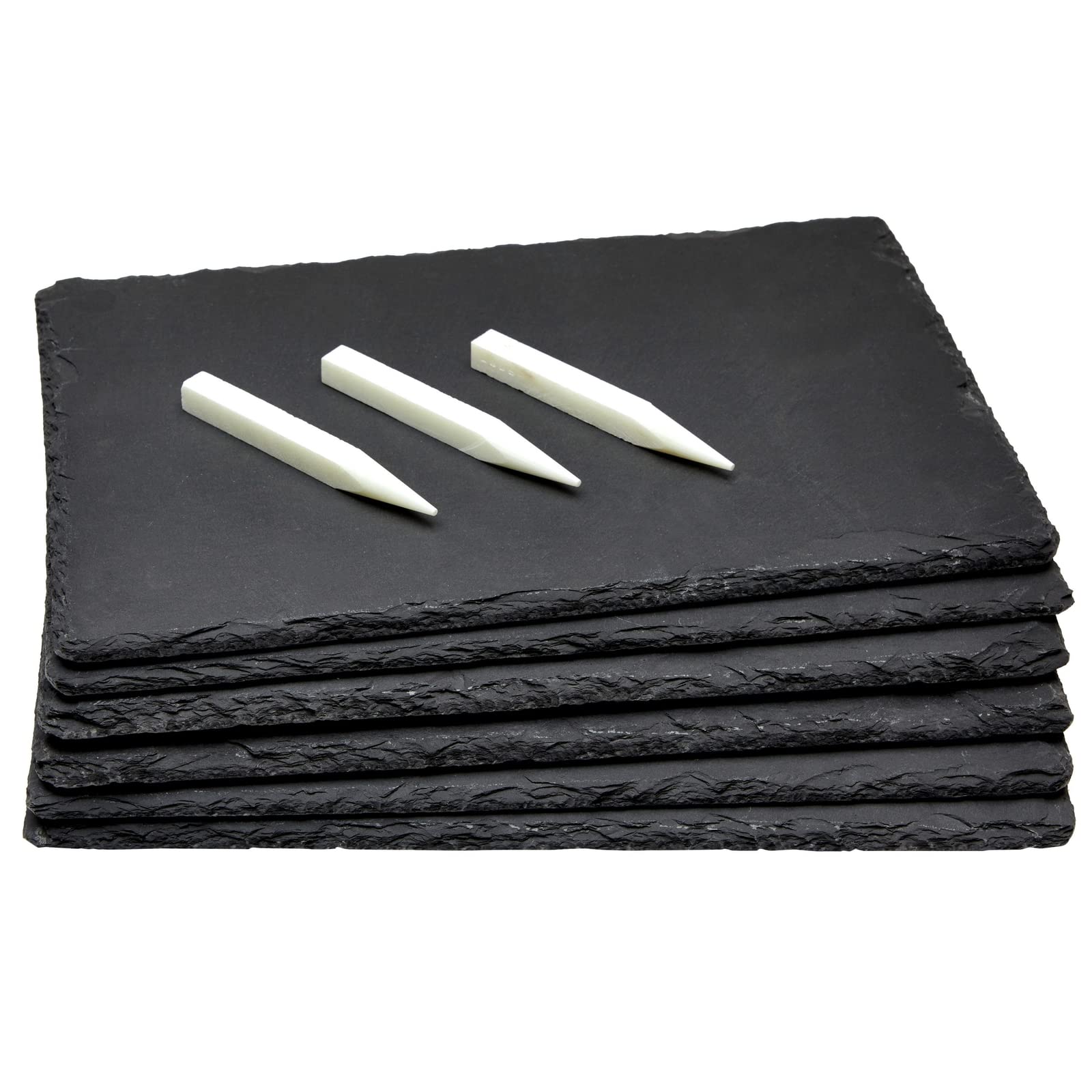 Foto 2 pulgar | Tablas de Charcutería Juvale Black Slate 6 Piezas 20 x 30 cm con Gis  - Venta Internacional