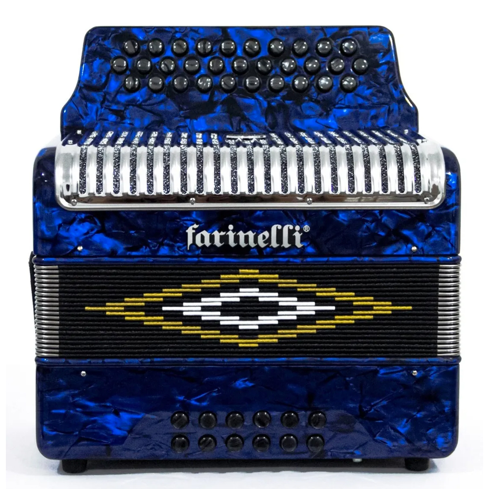 Acordeón de Botones Farinelli Premium Tono de Sol Azul
