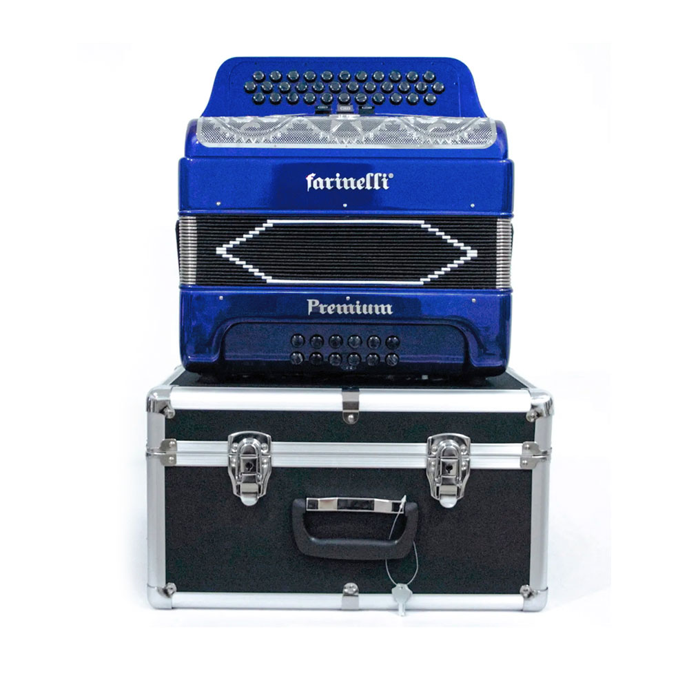 Foto 2 | Acordeón Diatónico Farinelli Premium Fa 3 Registros Azul