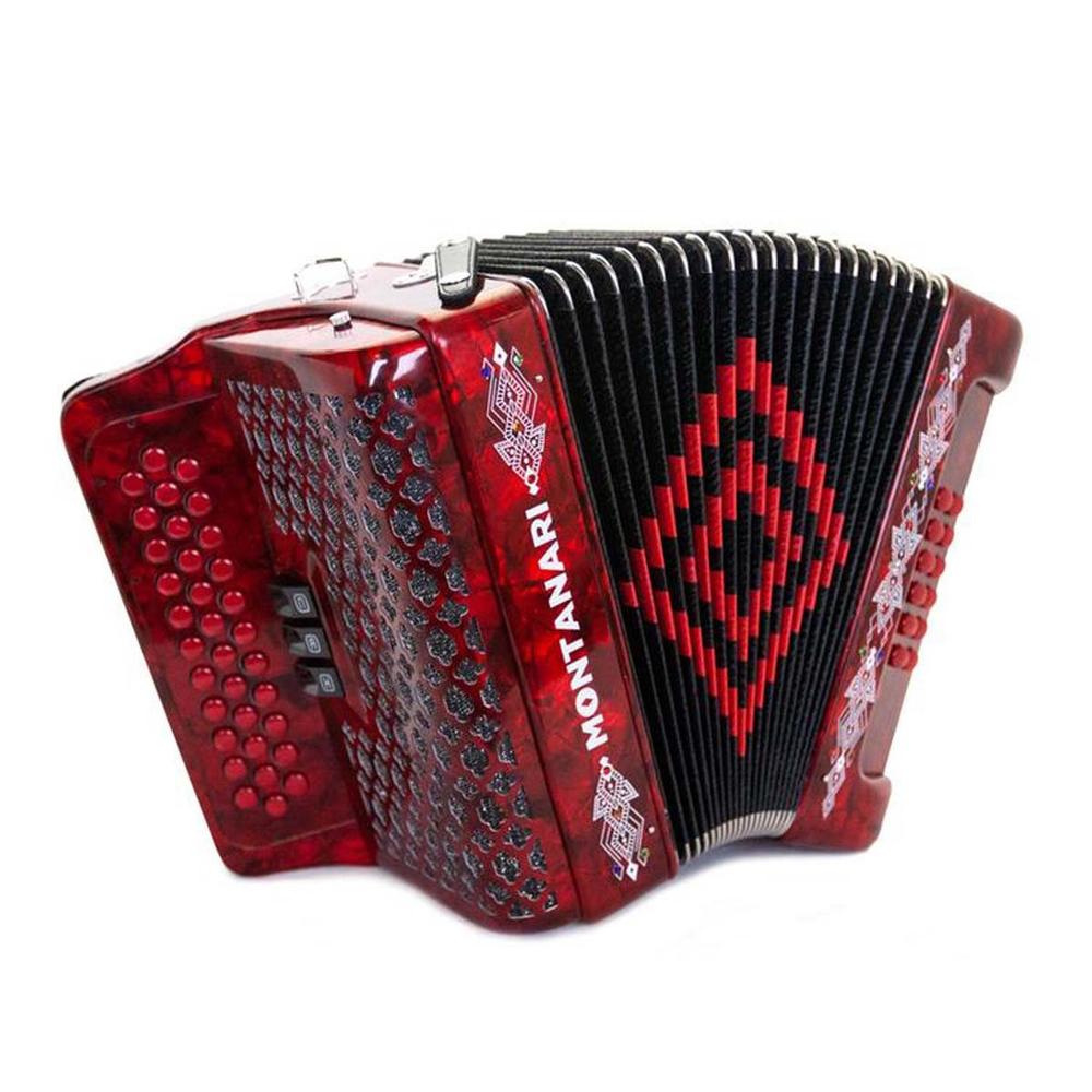 Acordeón de Botones Montanari Mont 3sw Red Ead Rojo