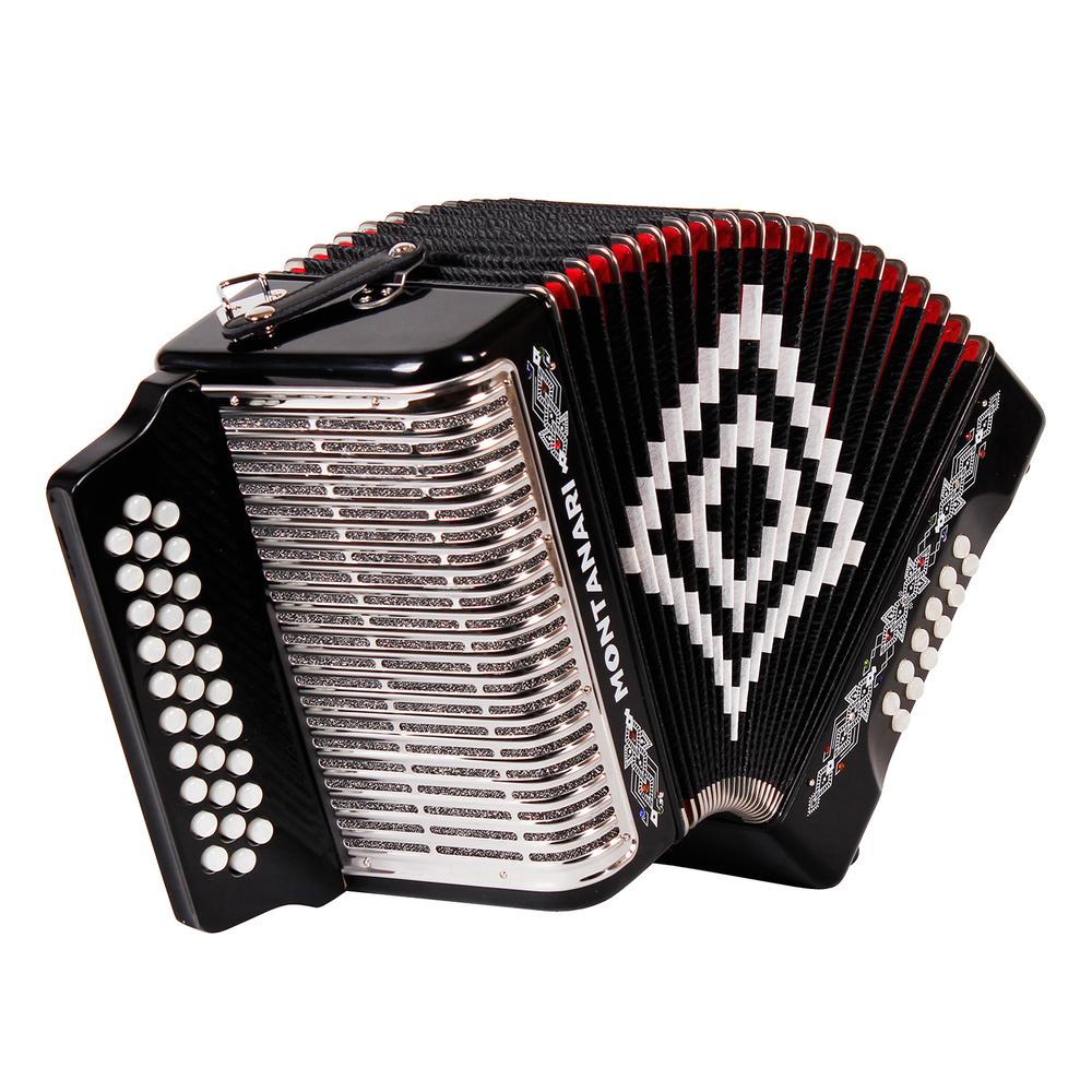 Acordeón de Botones Montanari Mont MG (G) BK FBE Negro