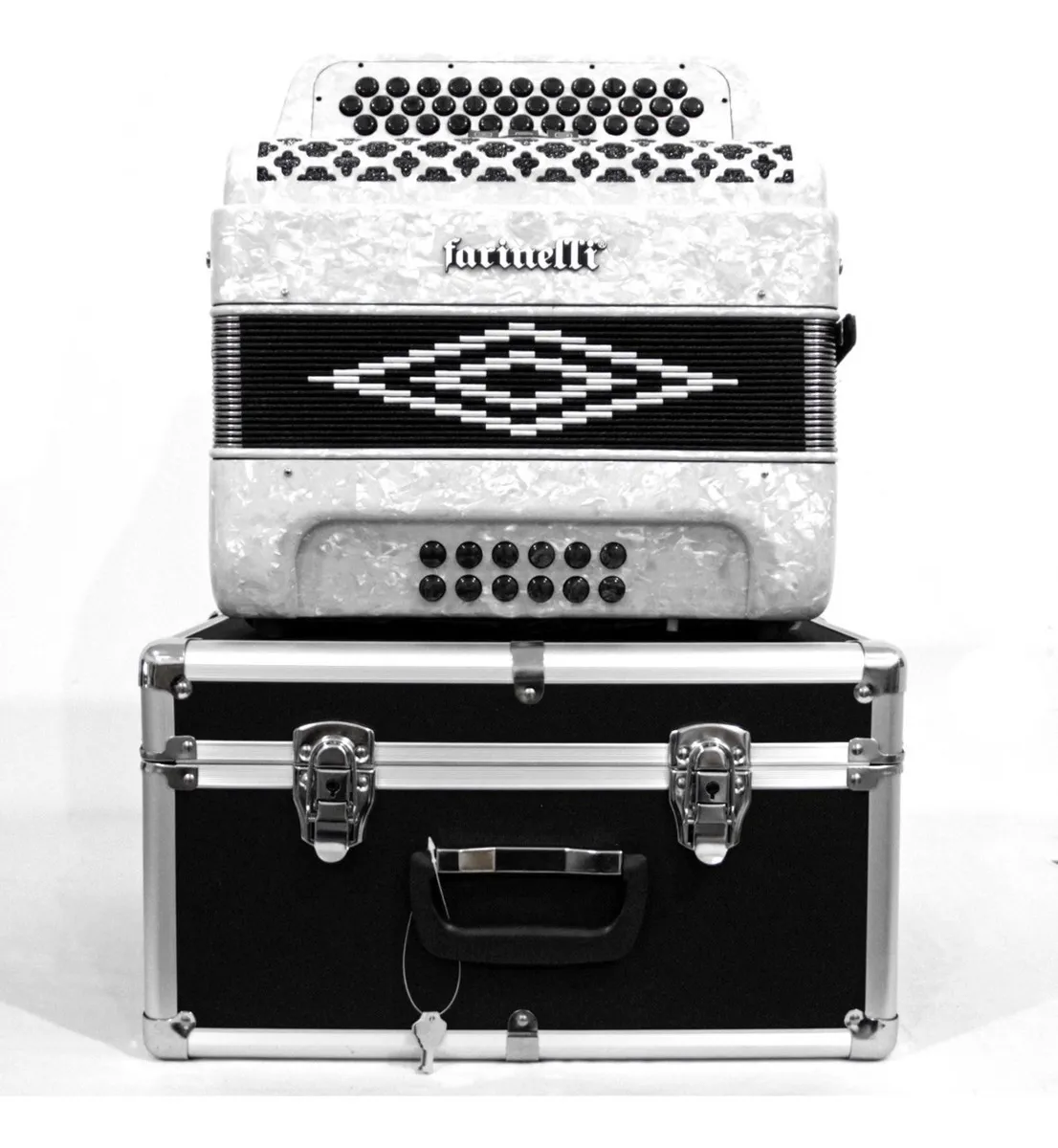 Foto 3 pulgar | Acordeon Farinelli 34 Botones Tono Fa 3 Registros Blanco 3412faw