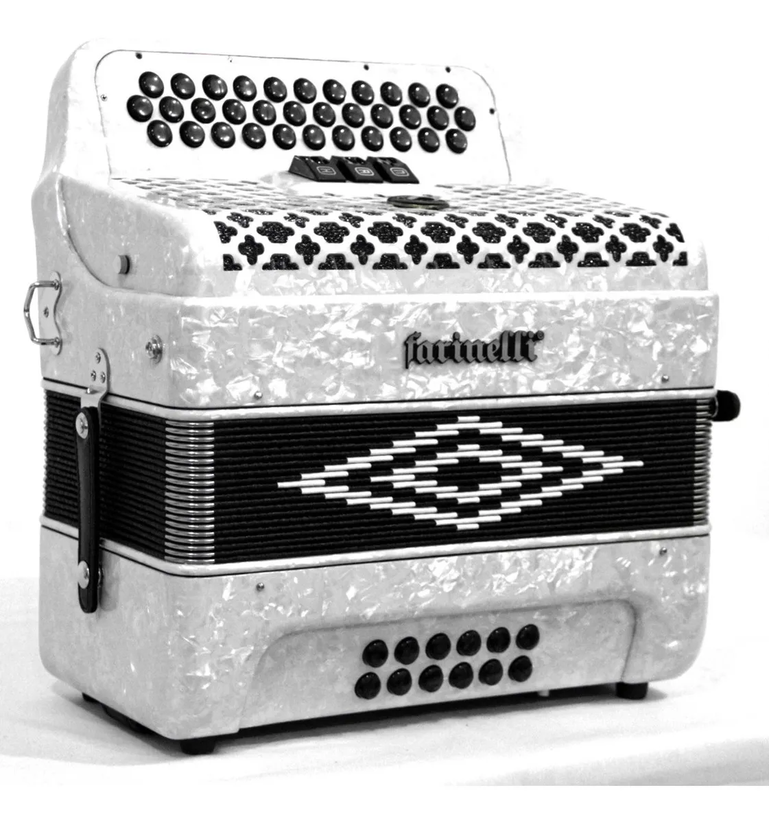 Foto 4 pulgar | Acordeon Farinelli 34 Botones Tono Fa 3 Registros Blanco 3412faw