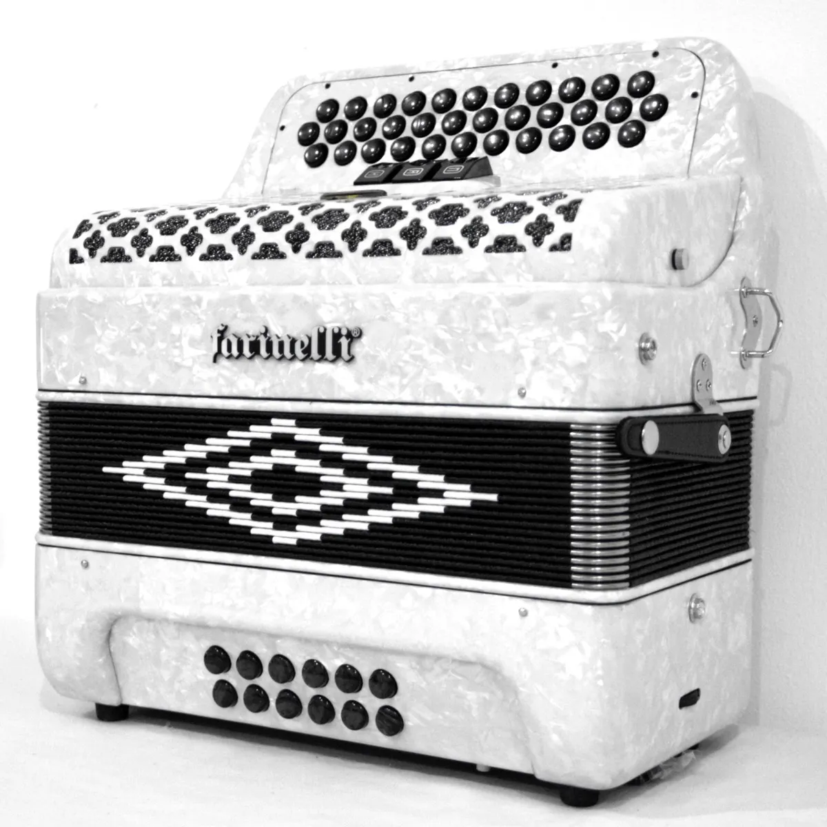 Foto 6 pulgar | Acordeon Farinelli 34 Botones Tono Fa 3 Registros Blanco 3412faw