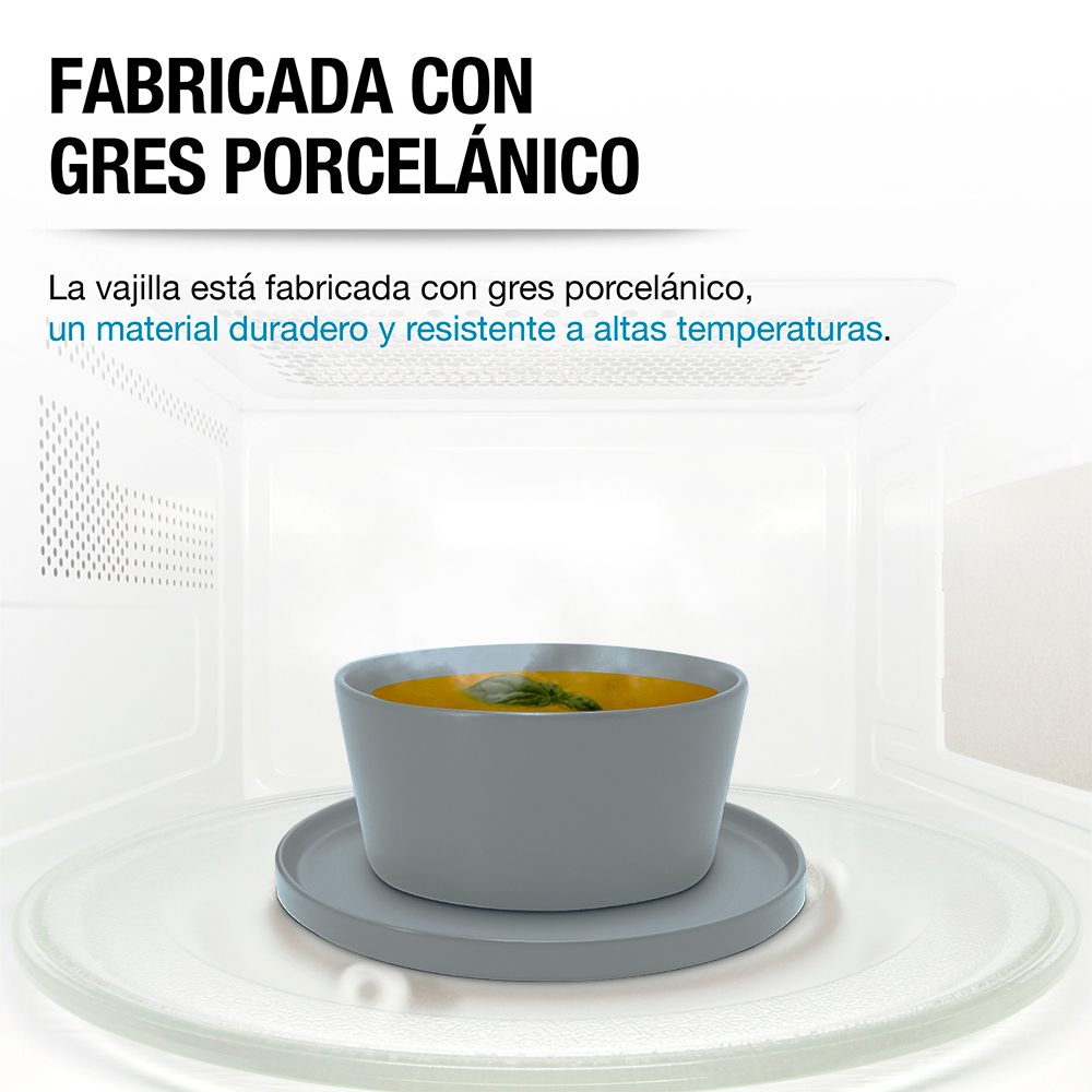 Foto 5 pulgar | Juego de Vajilla de Gris para 4 Personas 16 Piezas