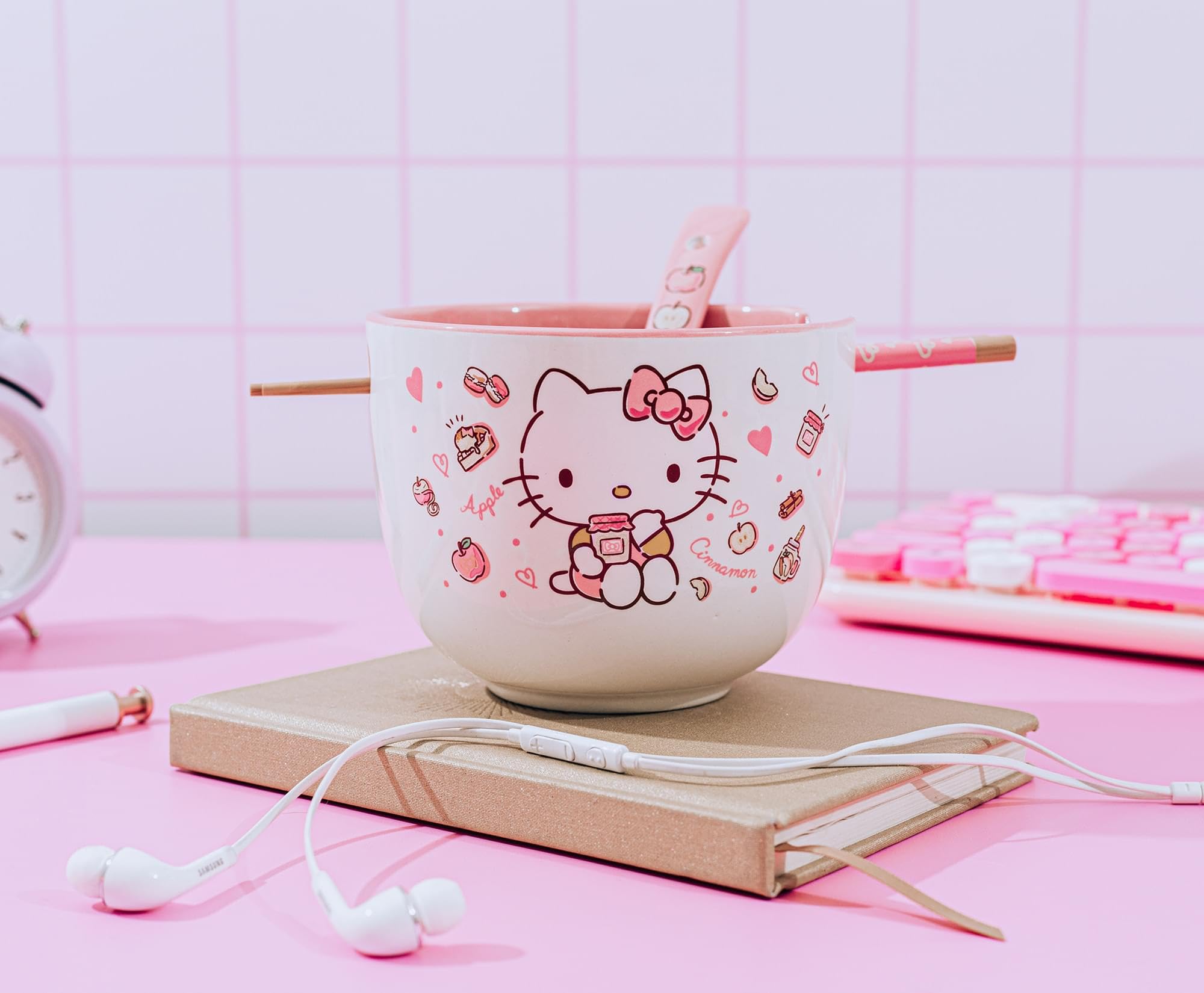 Foto 3 pulgar | Cuenco De Arroz Con Fideos Ramen Silver Buffalo Hello Kitty, 600 Ml - Venta Internacional.