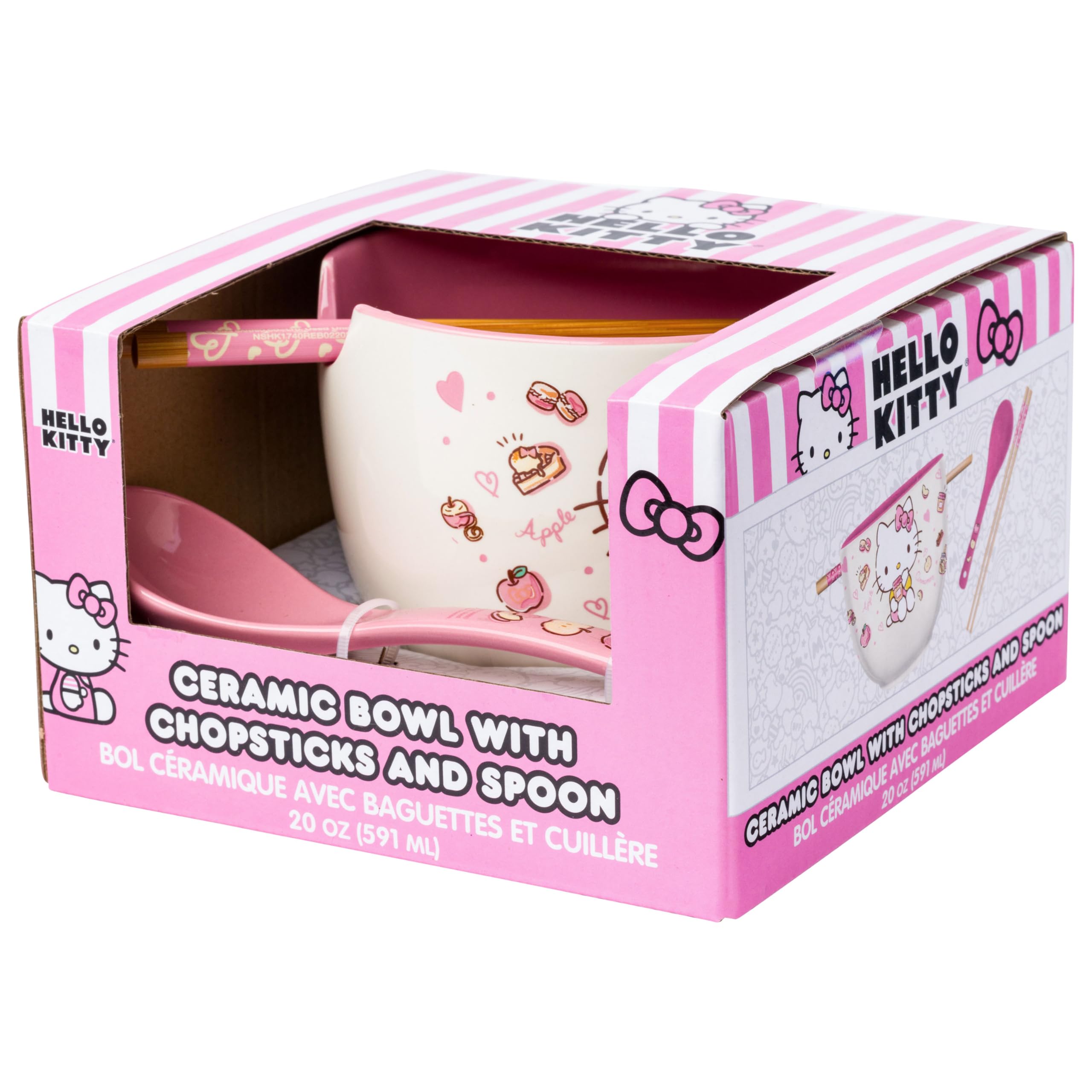 Foto 5 | Cuenco De Arroz Con Fideos Ramen Silver Buffalo Hello Kitty, 600 Ml - Venta Internacional.