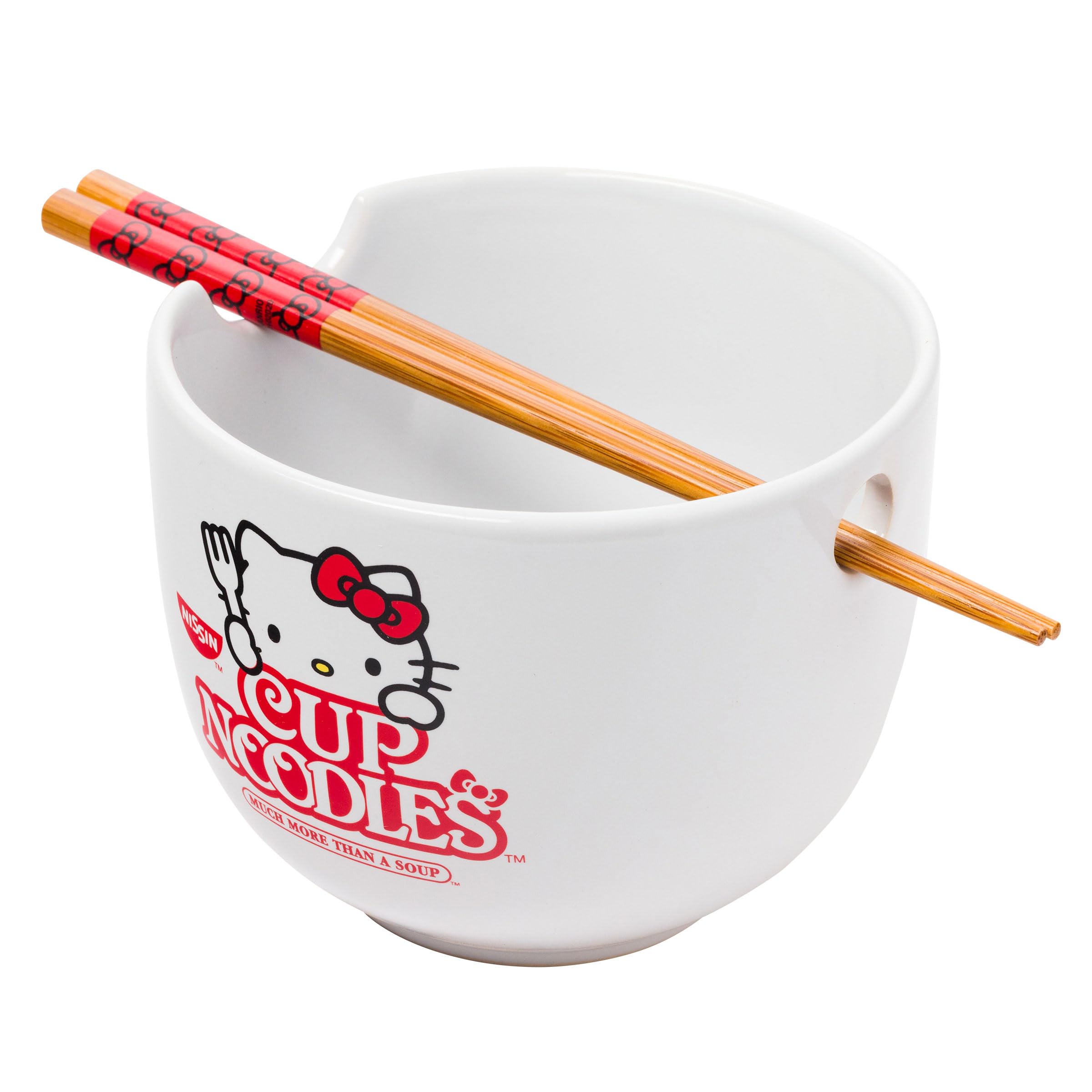 Foto 1 | Cuenco De Arroz Con Fideos Ramen De Cerámica Hello Kitty, 600 Ml, Con Palillos - Venta Internacional.