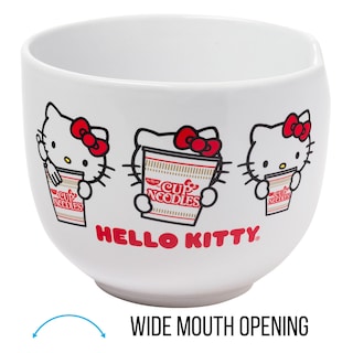 Foto 3 | Cuenco De Arroz Con Fideos Ramen De Cerámica Hello Kitty, 600 Ml, Con Palillos - Venta Internacional.