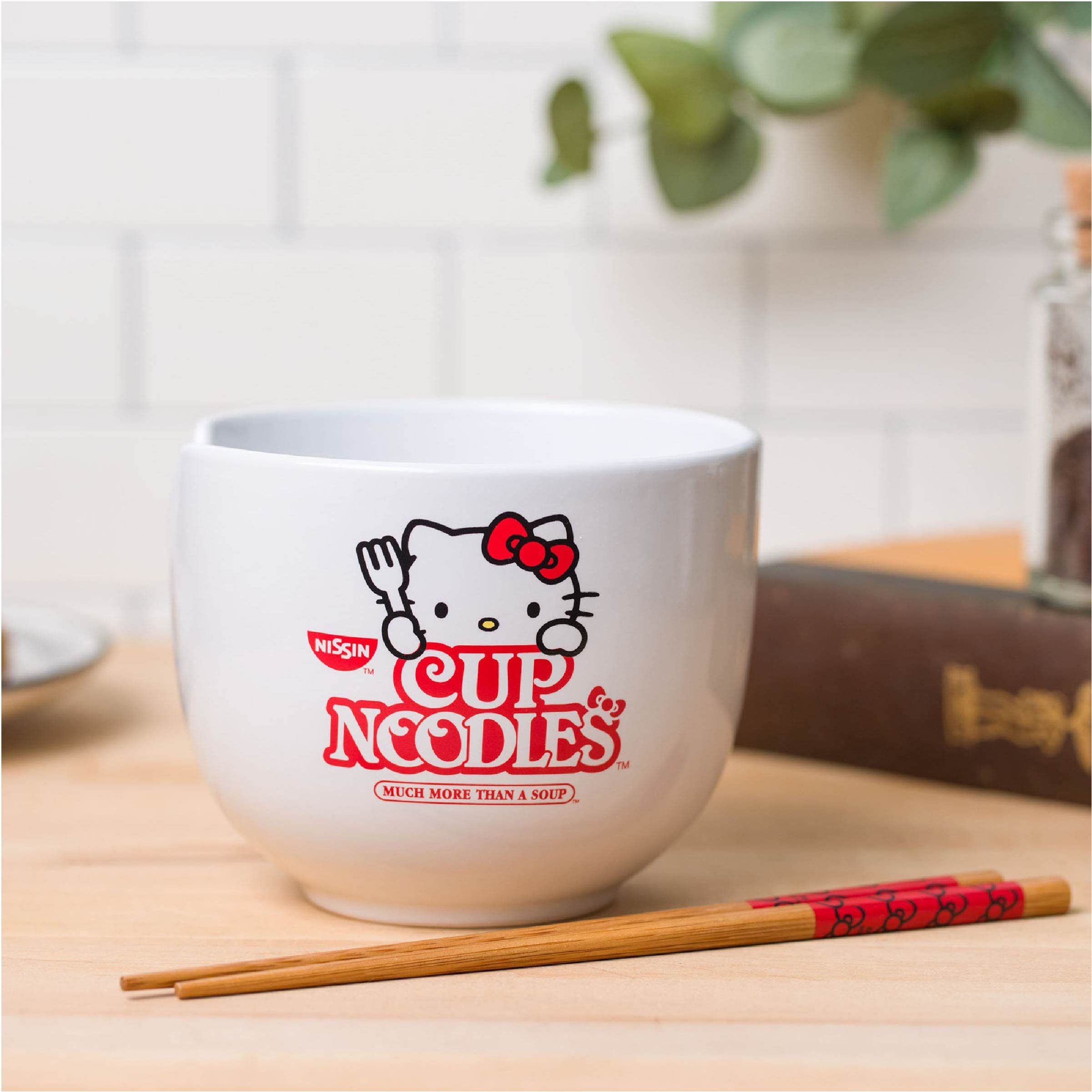 Foto 6 | Cuenco De Arroz Con Fideos Ramen De Cerámica Hello Kitty, 600 Ml, Con Palillos - Venta Internacional.