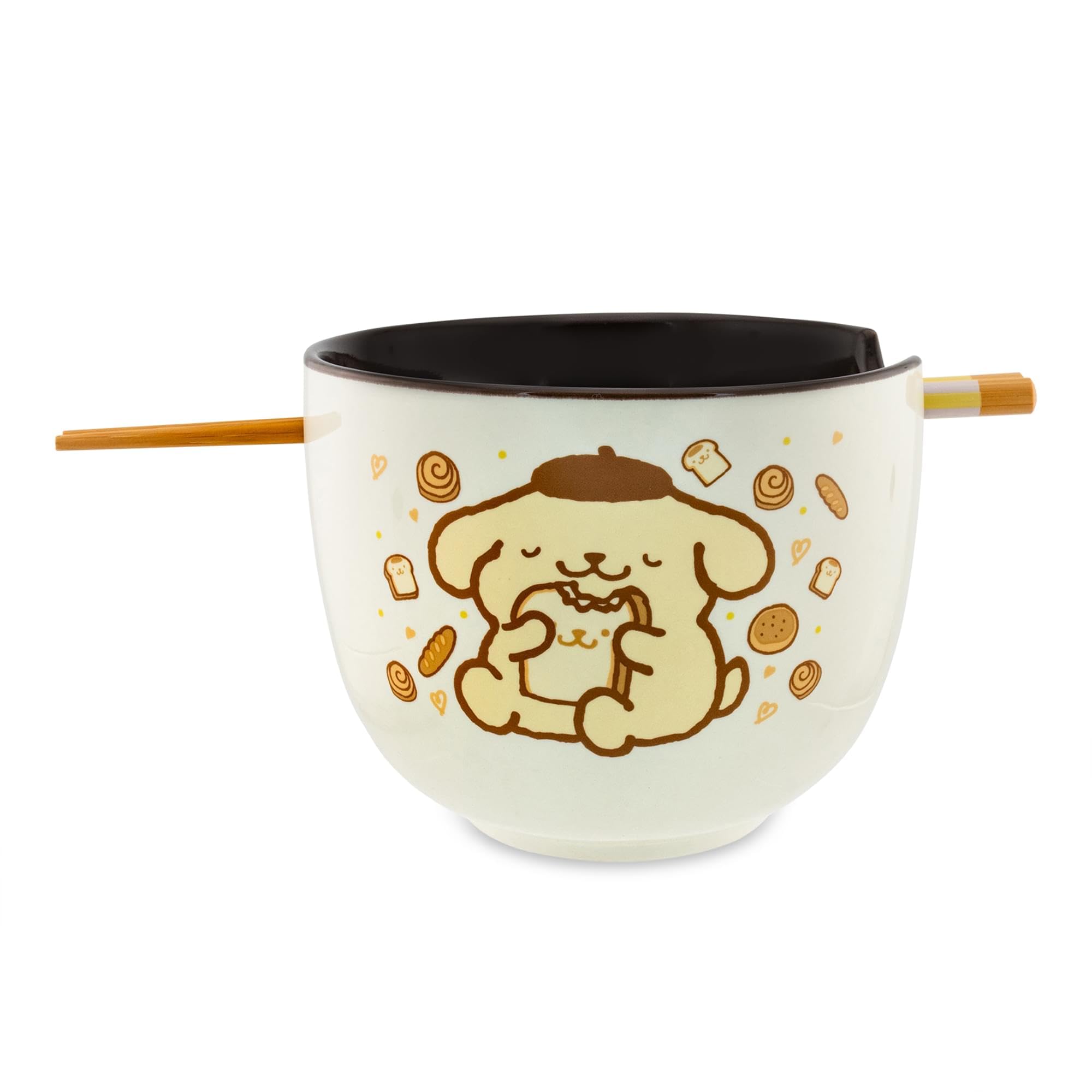 Foto 3 pulgar | Set De Cuencos Para Ramen Sanrio Pompompurin, 600 Ml, Con Palillos Y Cuchara - Venta Internacional.