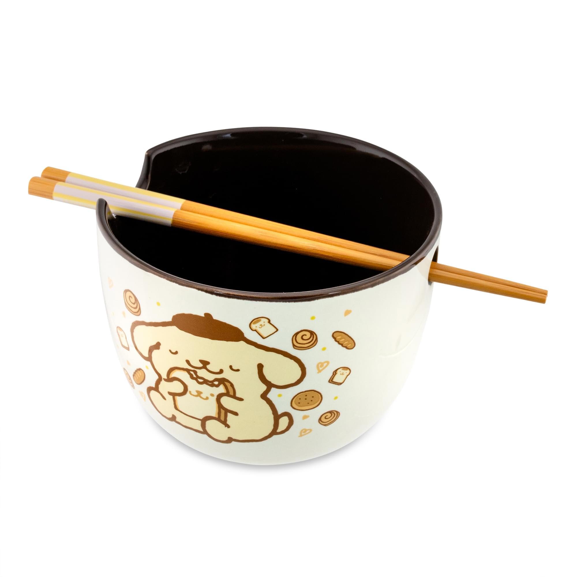 Foto 4 pulgar | Set De Cuencos Para Ramen Sanrio Pompompurin, 600 Ml, Con Palillos Y Cuchara - Venta Internacional.