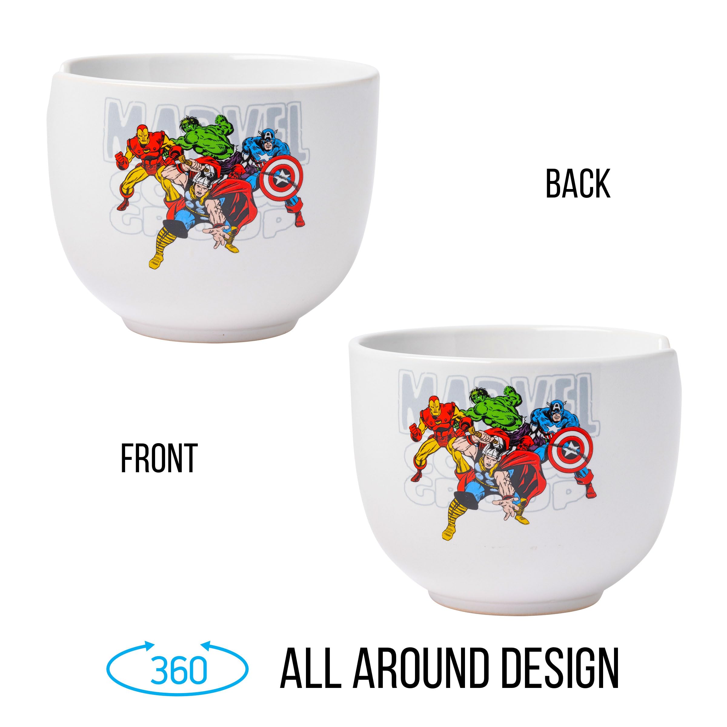 Foto 3 pulgar | Cuenco Para Ramen Plateado Buffalo Marvel Retro Avengers, 600 Ml - Venta Internacional.