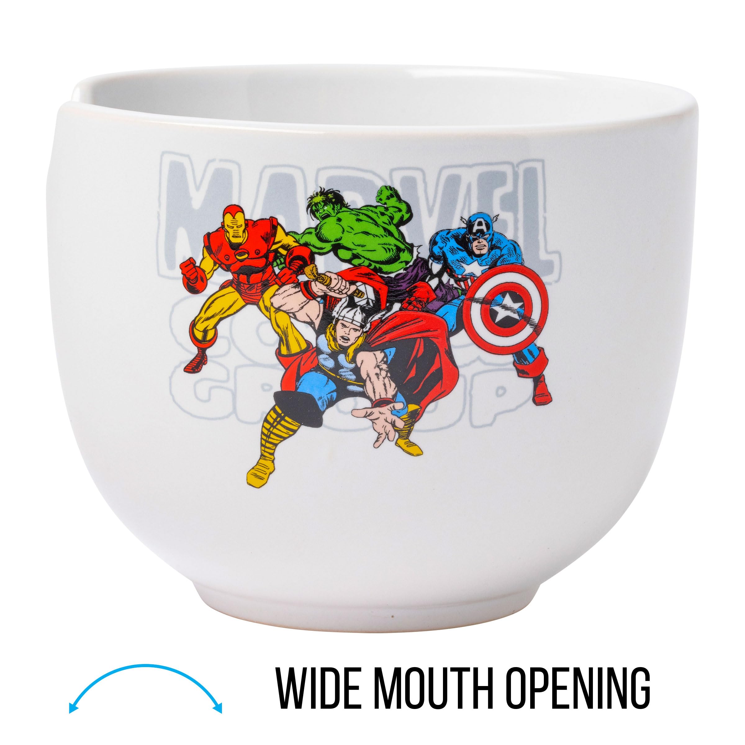 Foto 4 pulgar | Cuenco Para Ramen Plateado Buffalo Marvel Retro Avengers, 600 Ml - Venta Internacional.