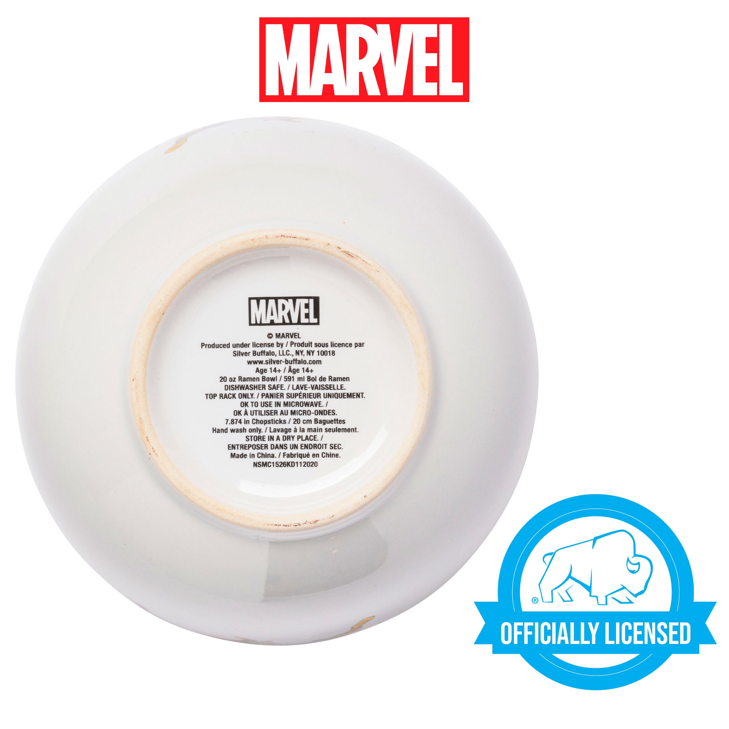 Foto 5 pulgar | Cuenco Para Ramen Plateado Buffalo Marvel Retro Avengers, 600 Ml - Venta Internacional.