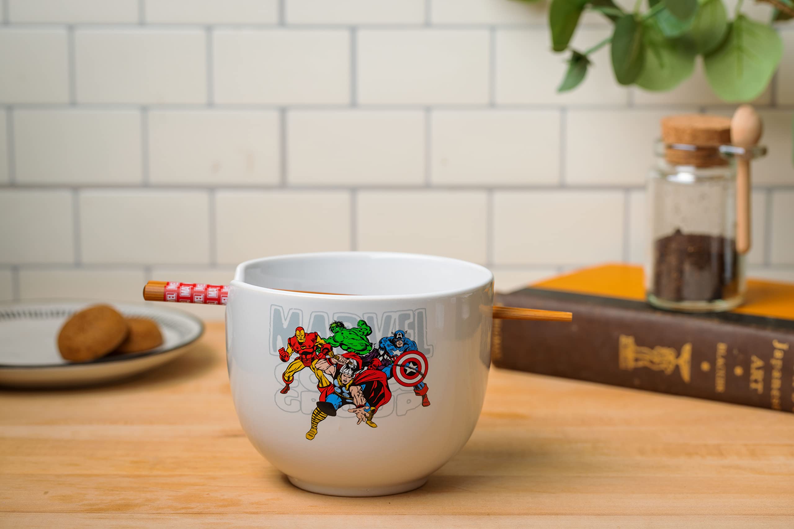 Foto 7 pulgar | Cuenco Para Ramen Plateado Buffalo Marvel Retro Avengers, 600 Ml - Venta Internacional.
